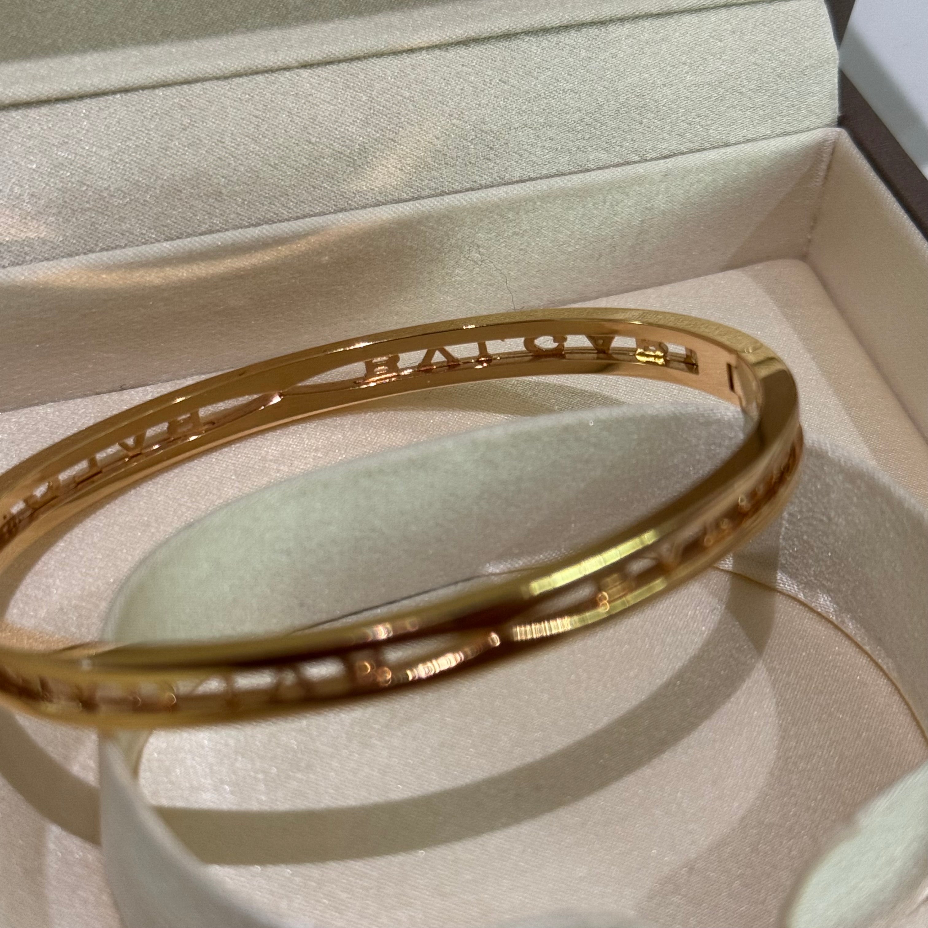 BVLGARI B.ZERO1 18K ROSE GOLD OPENWORK BRACELET