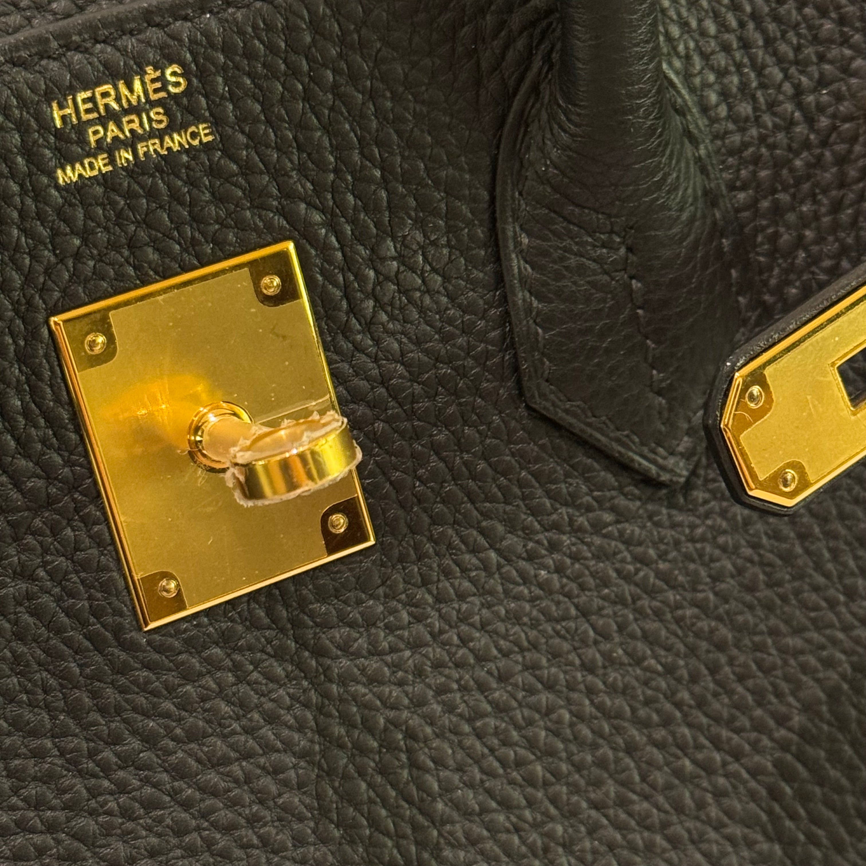 HERMÈS BIRKIN 30 BLACK WITH GOLD HARDWARE U STAMP