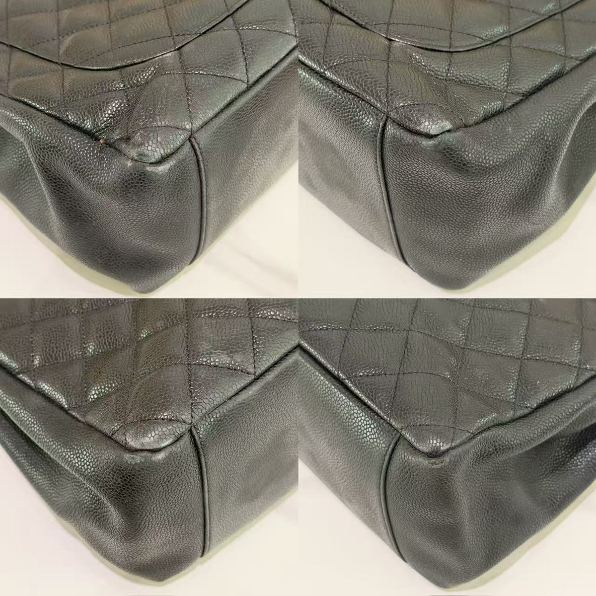 Chanel GST Grand Shopping Tote Black Caviar Leather with Gold Hardware