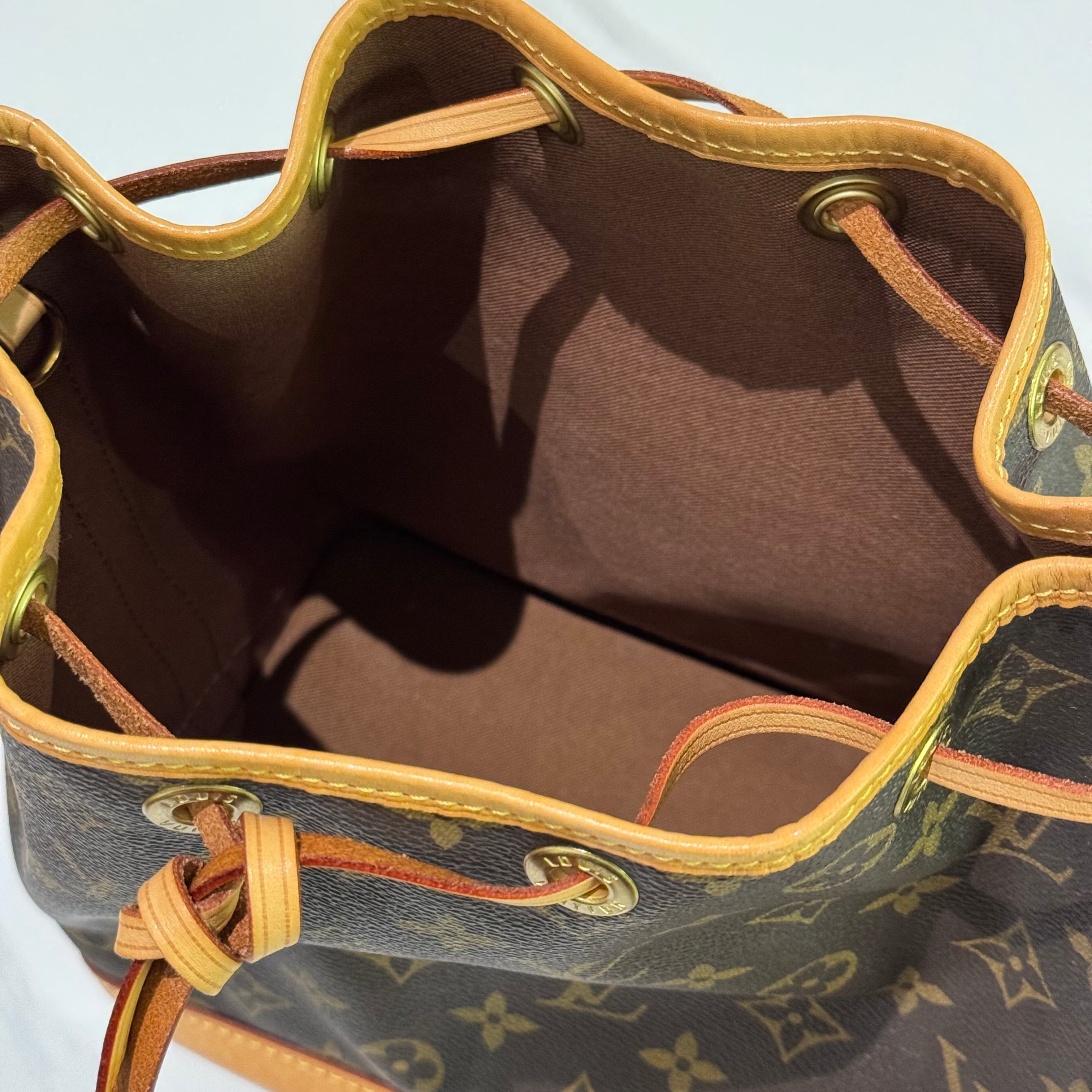 LOUIS VUITTON NOÉ BB DRAWSTRING BUCKET SHOULDER BAG