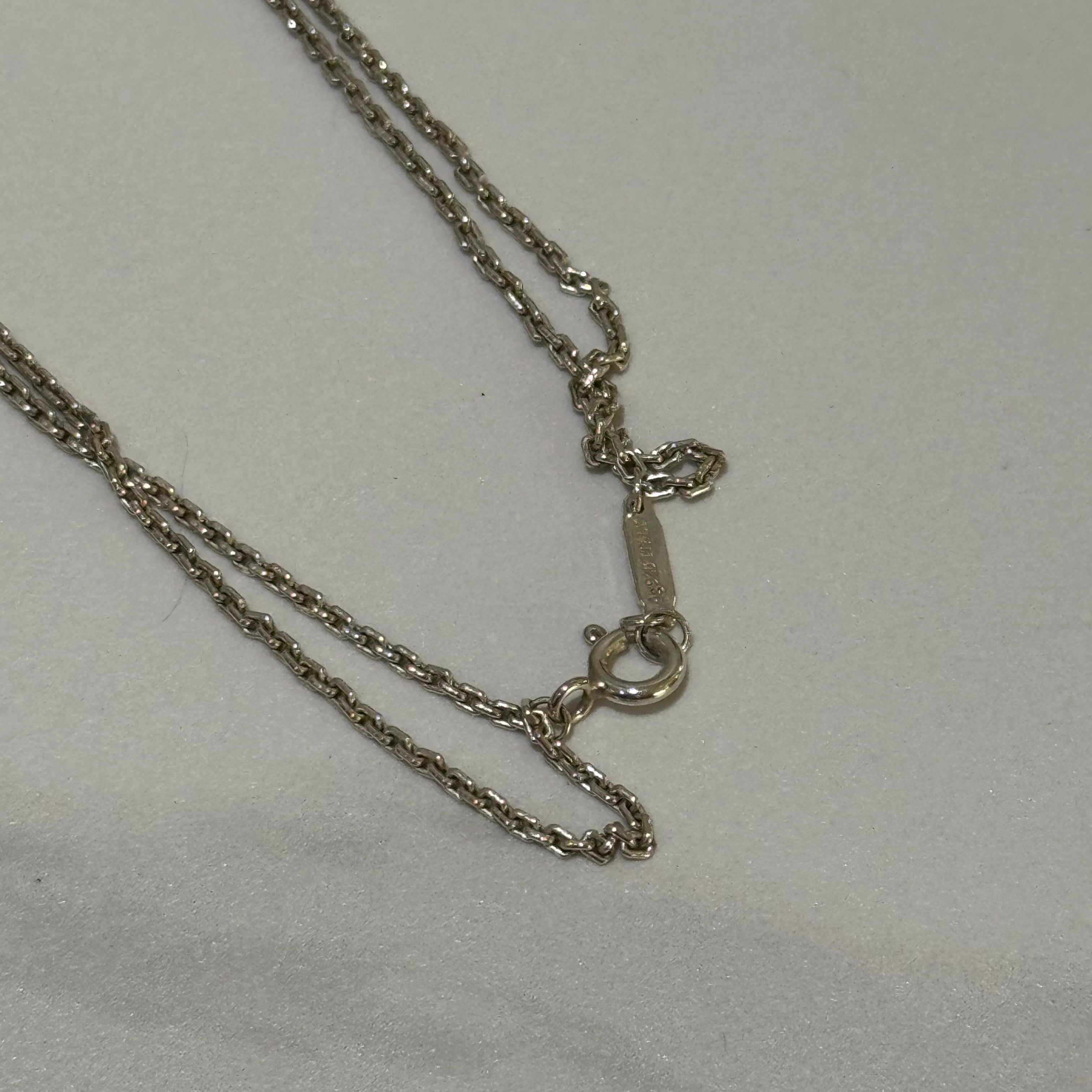 TIFFANY HARDWEAR STERLING SILVER DOUBLE CHAIN DOUBLE LINK NECKLACE