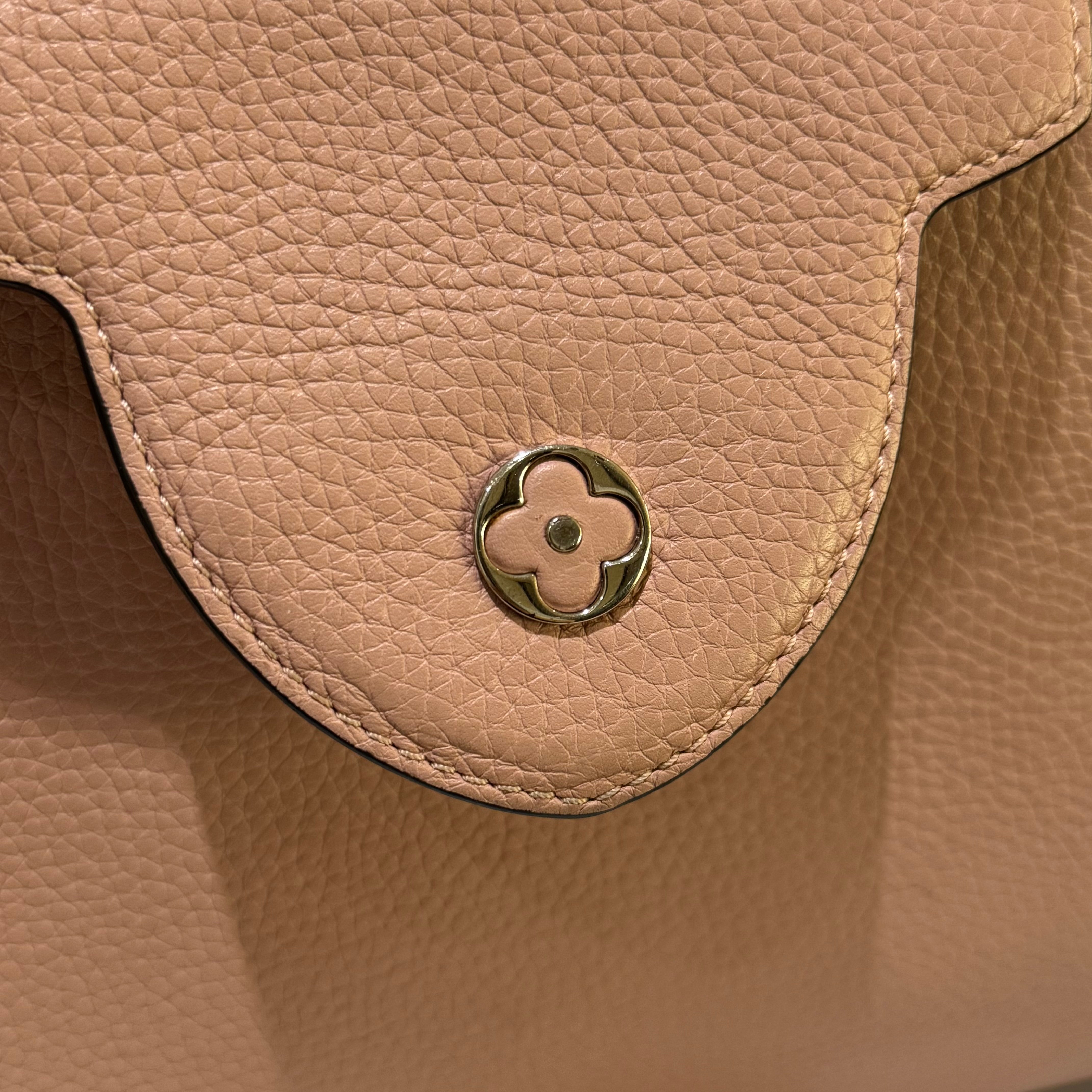 LOUIS VUITTON CAPUCINES MEDIUM PINK LEATHER WITH SILVER HANDLE HARDWARE