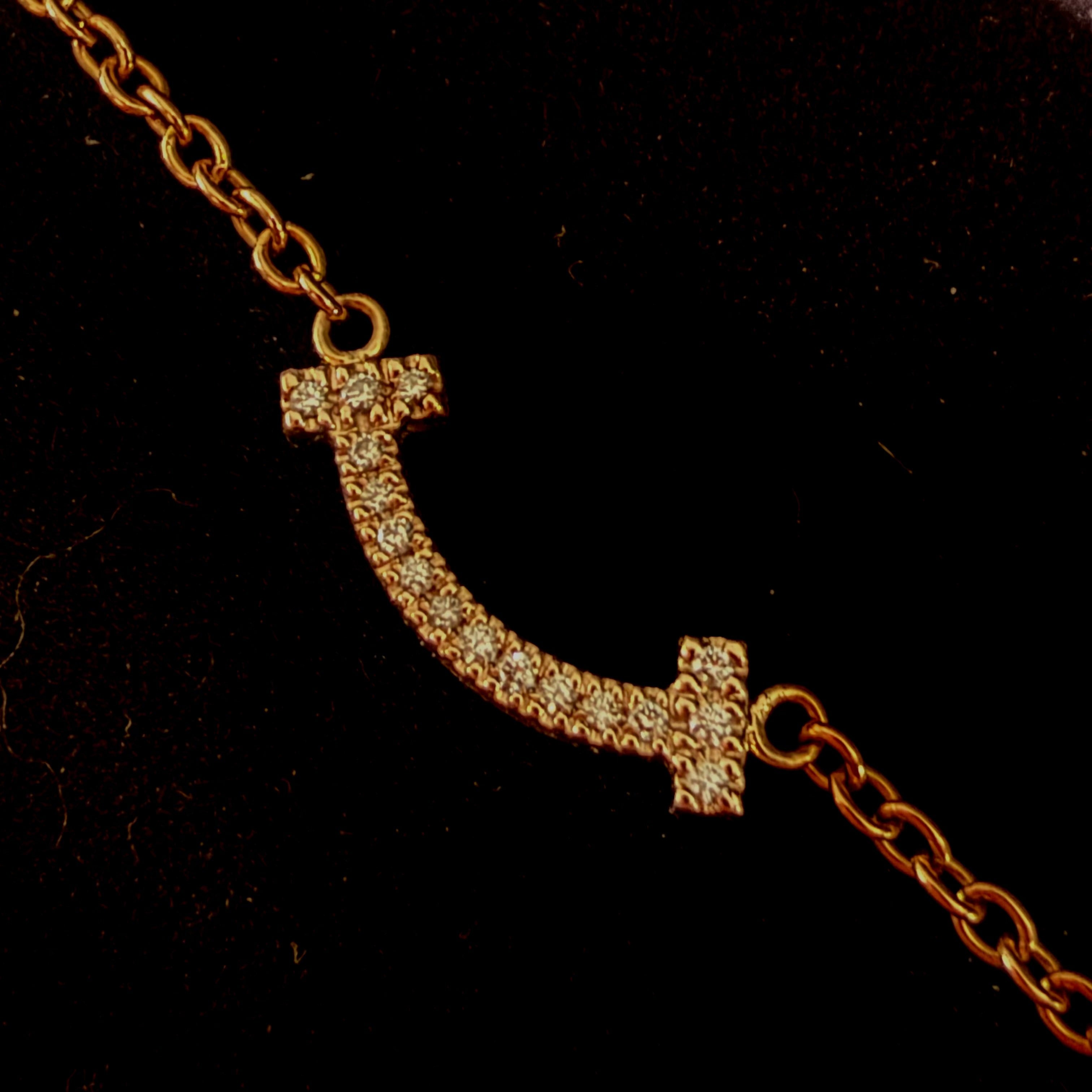 Tiffany Smile Rose Gold Diamond Bracelet
