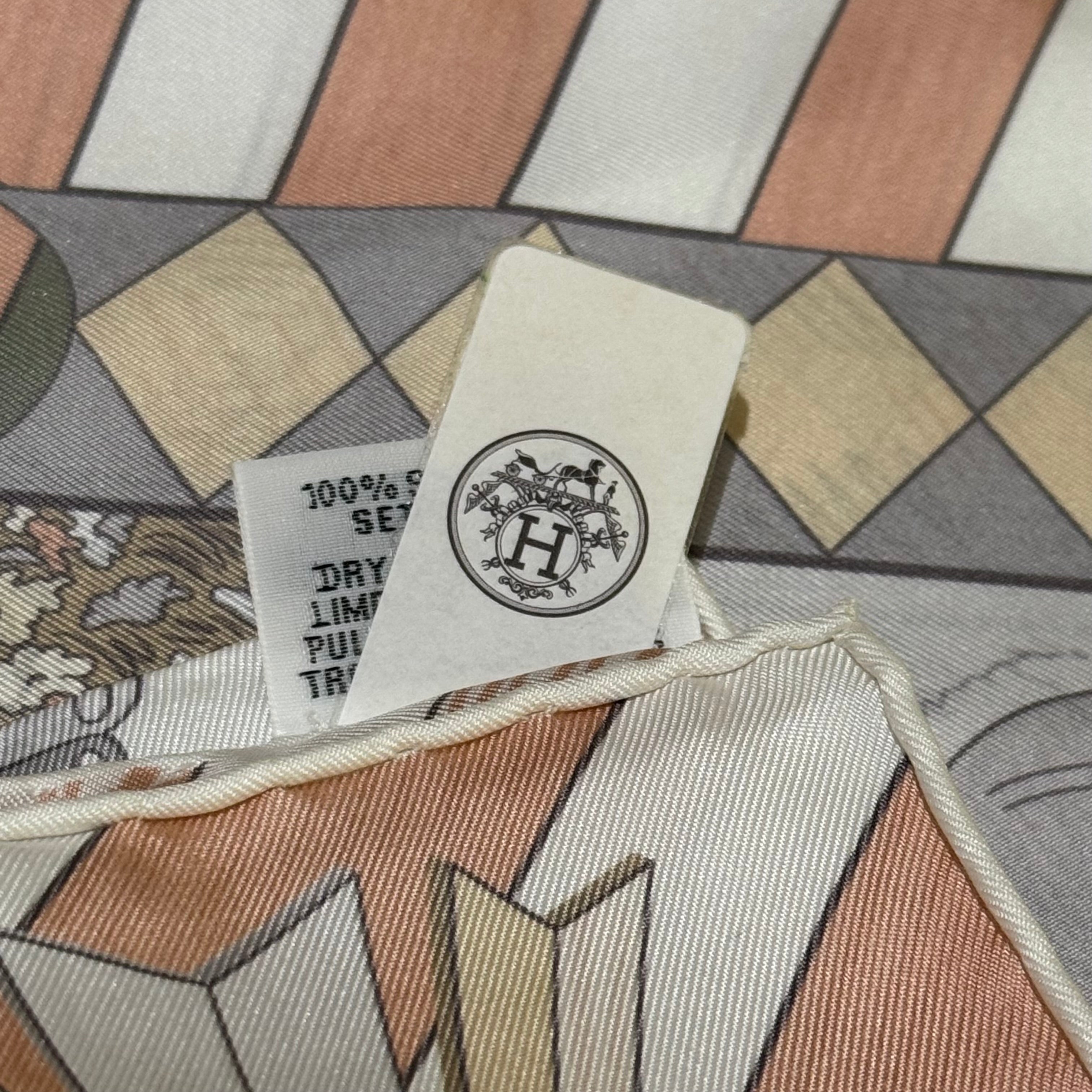 HERMES CARRE 90 ROSE SILK SCARF