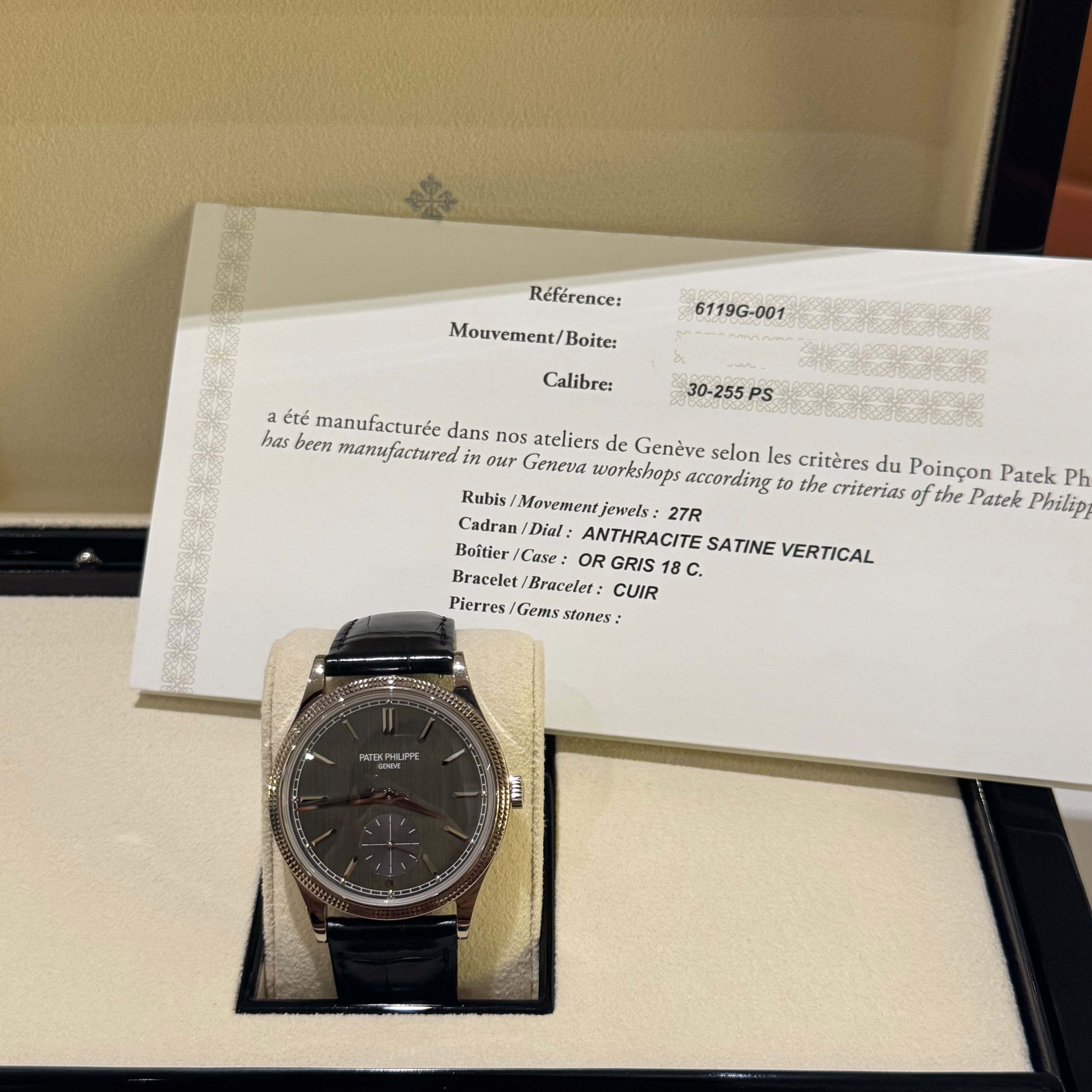 PATEK PHILIPPE CALATRAVA 6119G-001 MANUAL WINDING MEN'S WATCH