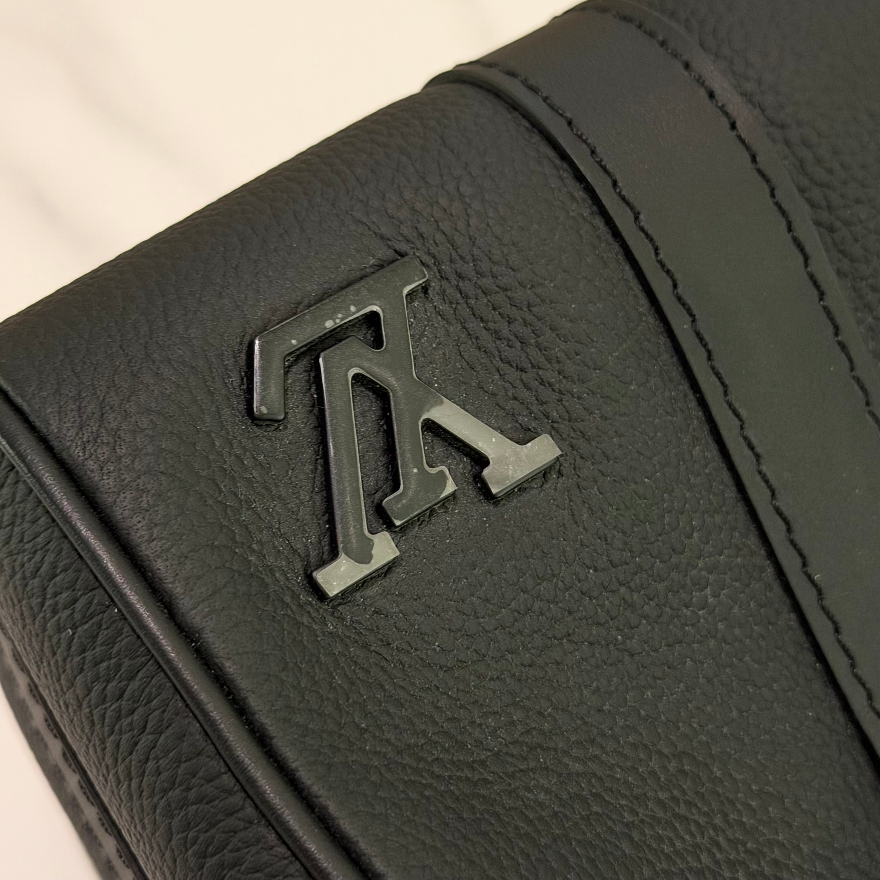 Louis Vuitton Keepall XS Black Leather Top Handle Shoulder Crossbody Bag