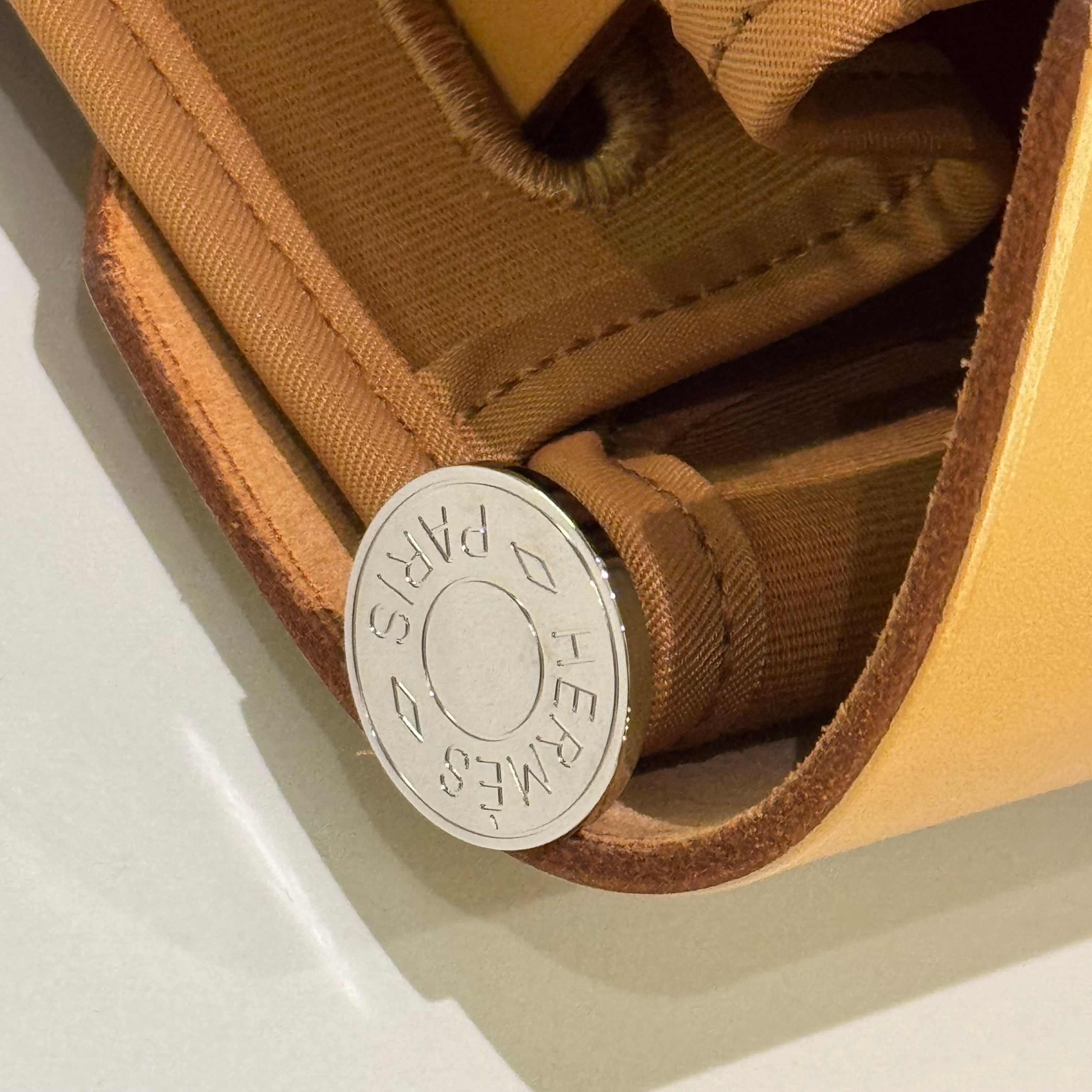 HERMÈS HERBAG 39 YELLOW BI-COLOR WITH SILVER HARDWARE (STAMP P)