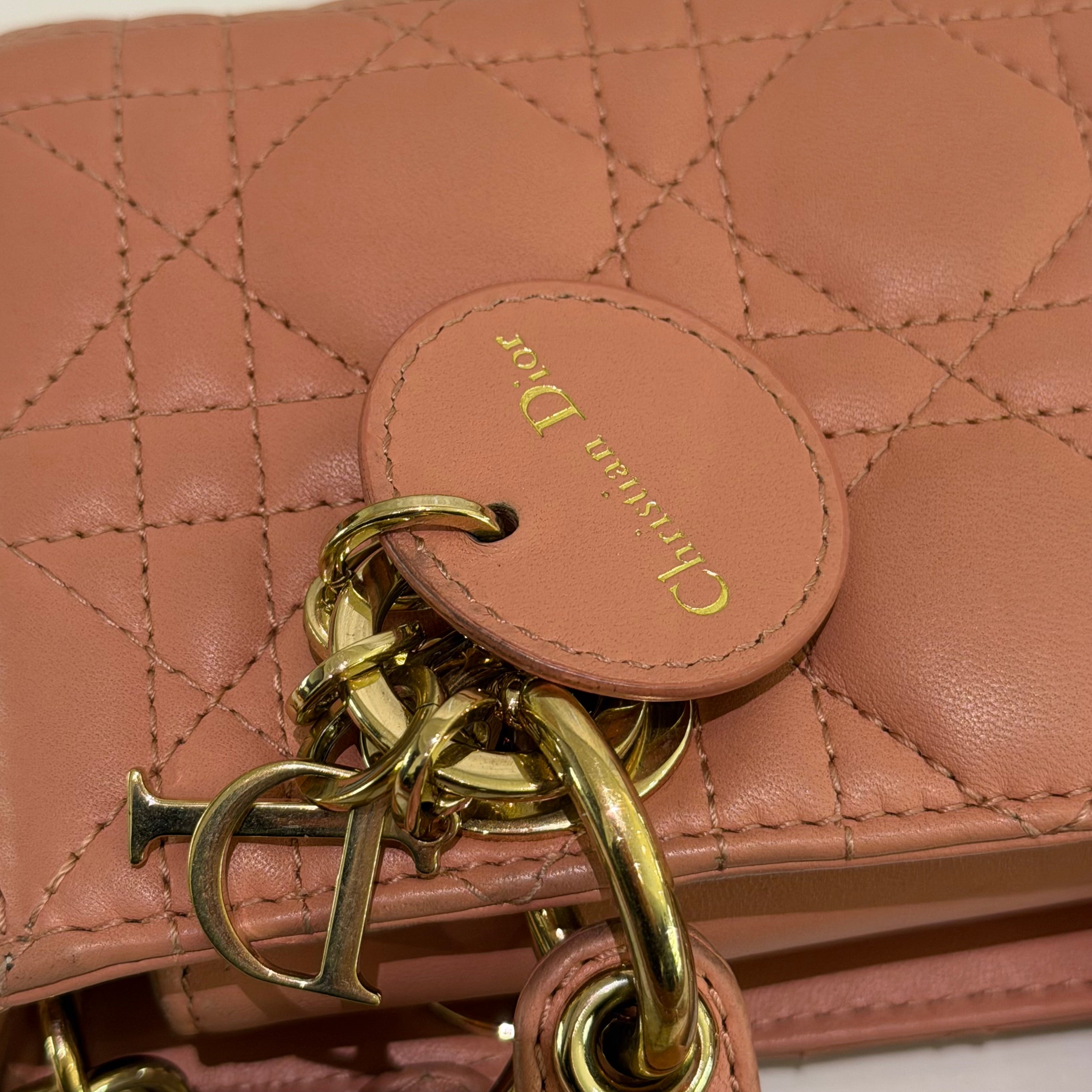 Dior D-Joy Mini Rose Pink Lambskin Shoulder Crossbody Bag