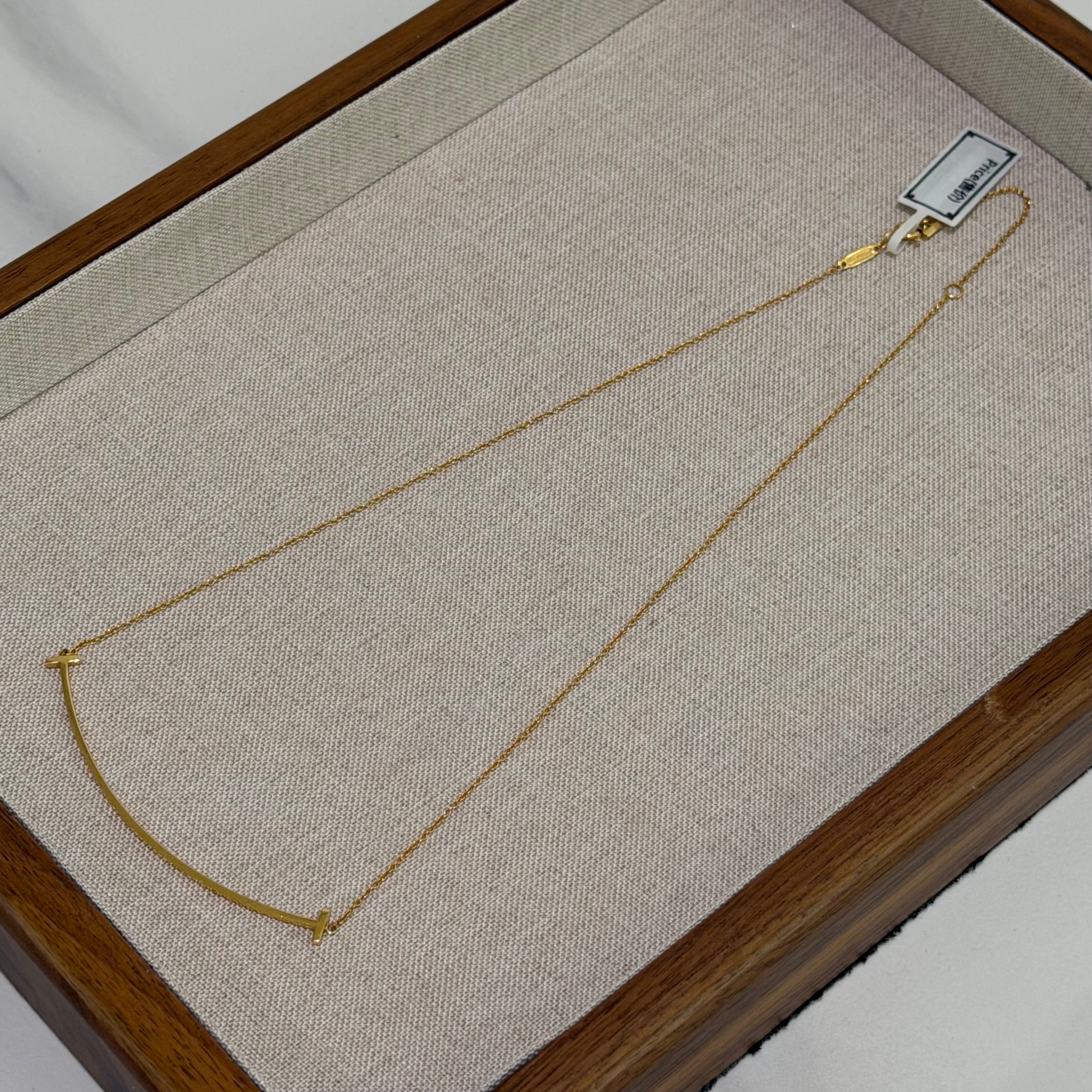 Tiffany & Co. T Smile Large Necklace 18K Gold