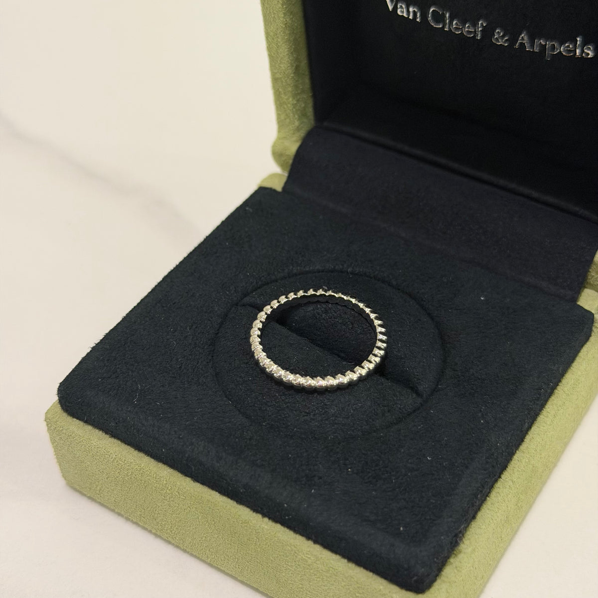 Van Cleef & Arpels Perlée Pearls of Gold Ring Small Model 18K White Gold