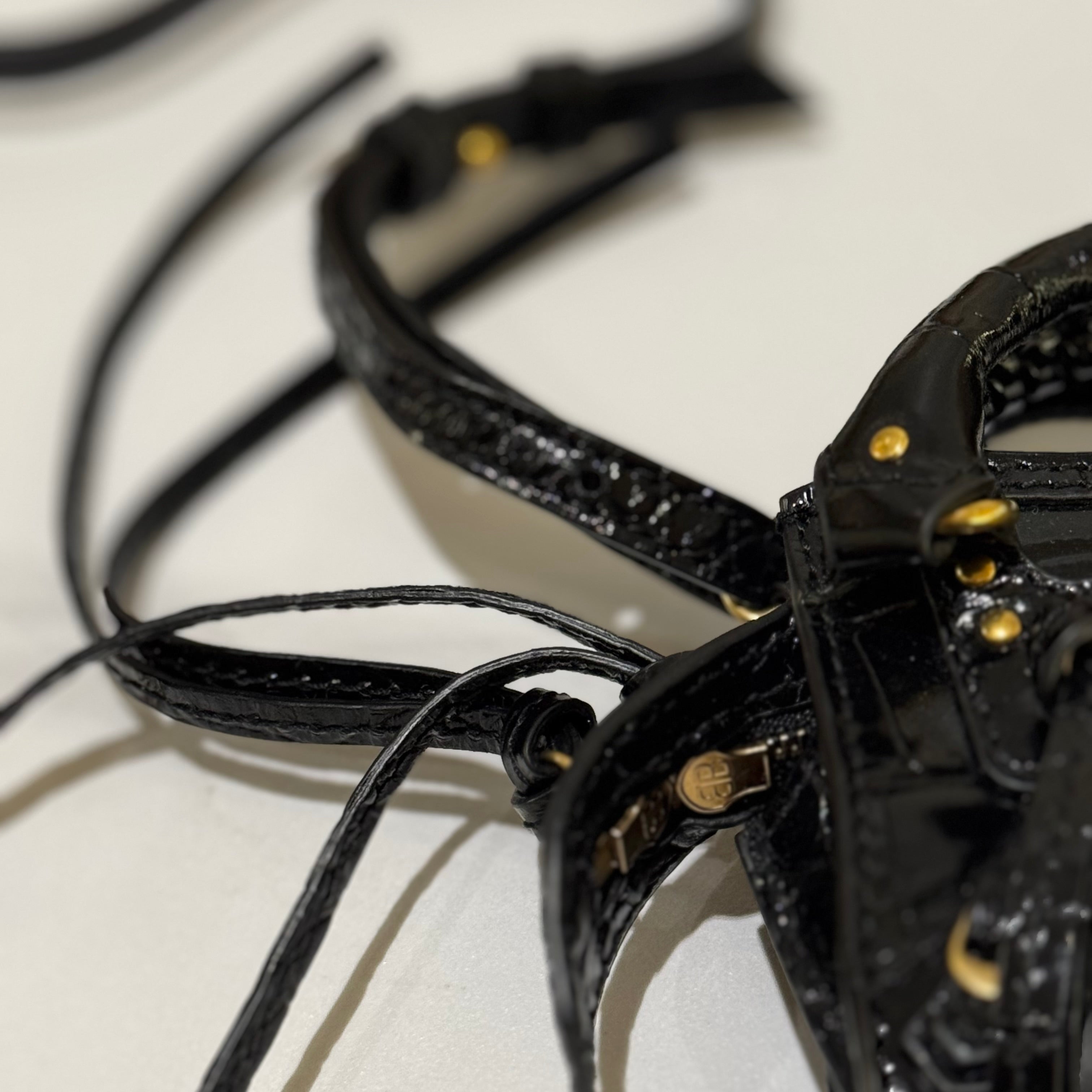 BALENCIAGA BLACK MOTORCYCLE BAG