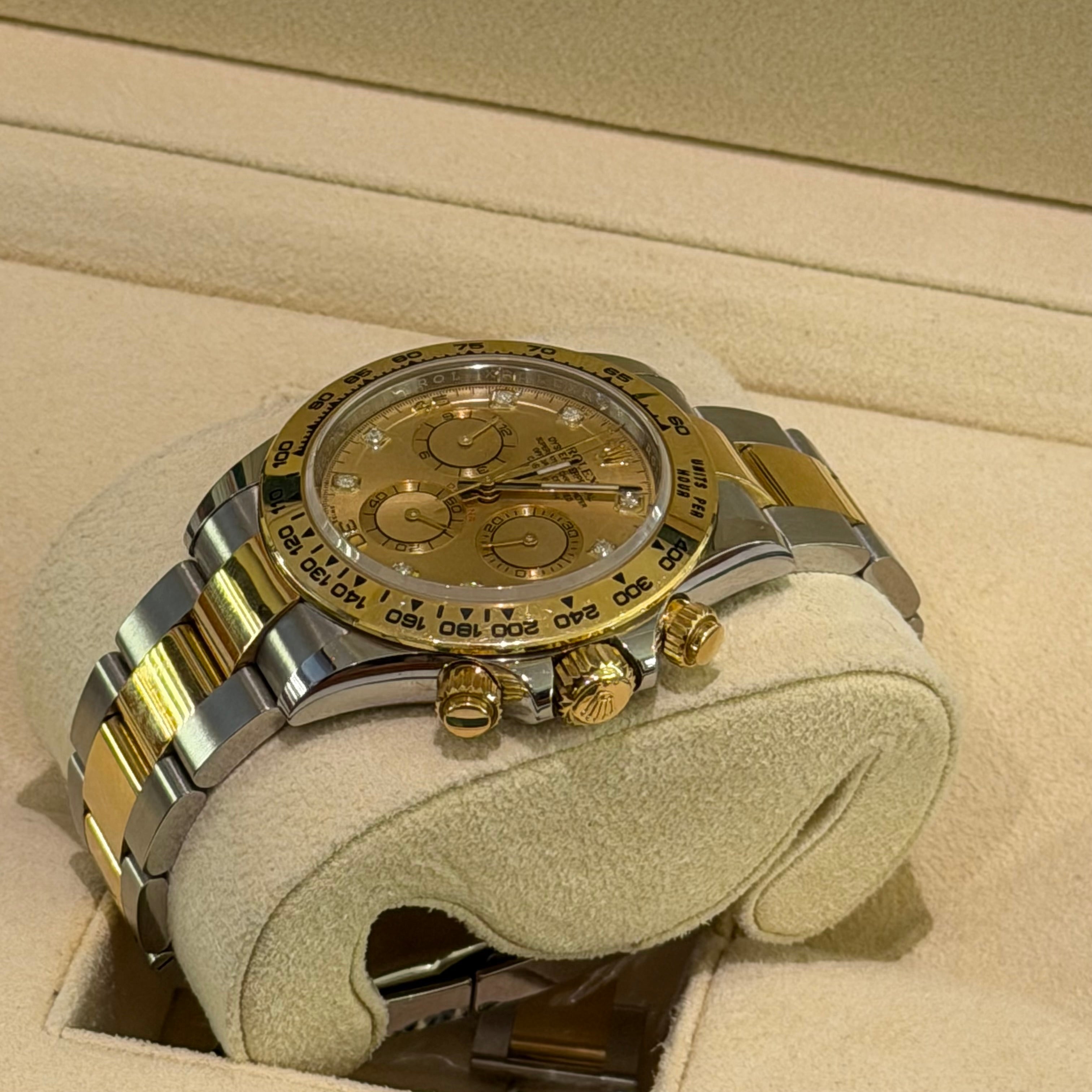 ROLEX OYSTER PERPETUAL COSMOGRAPH DAYTONA M116503 STEEL AND YELLOW GOLD WITH DIAMOND DIAL