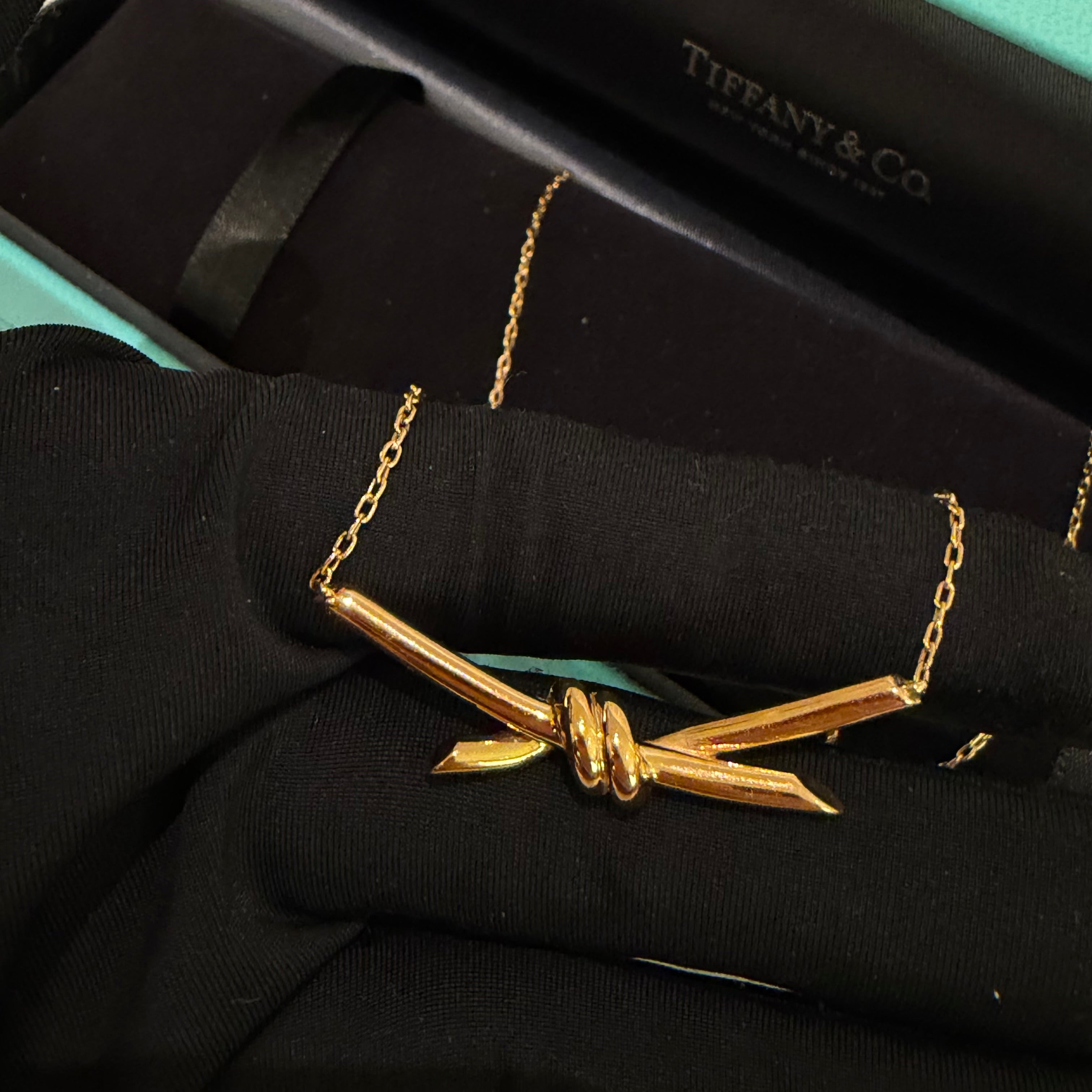 Tiffany Knot Gold Necklace