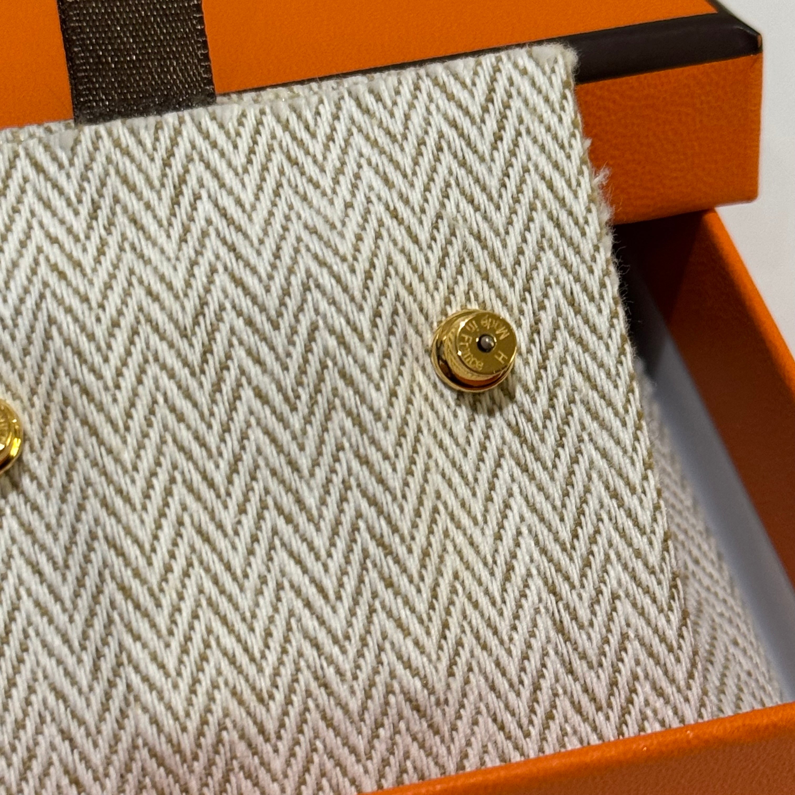 HERMES MINI POP H BLACK MINI EARRINGS