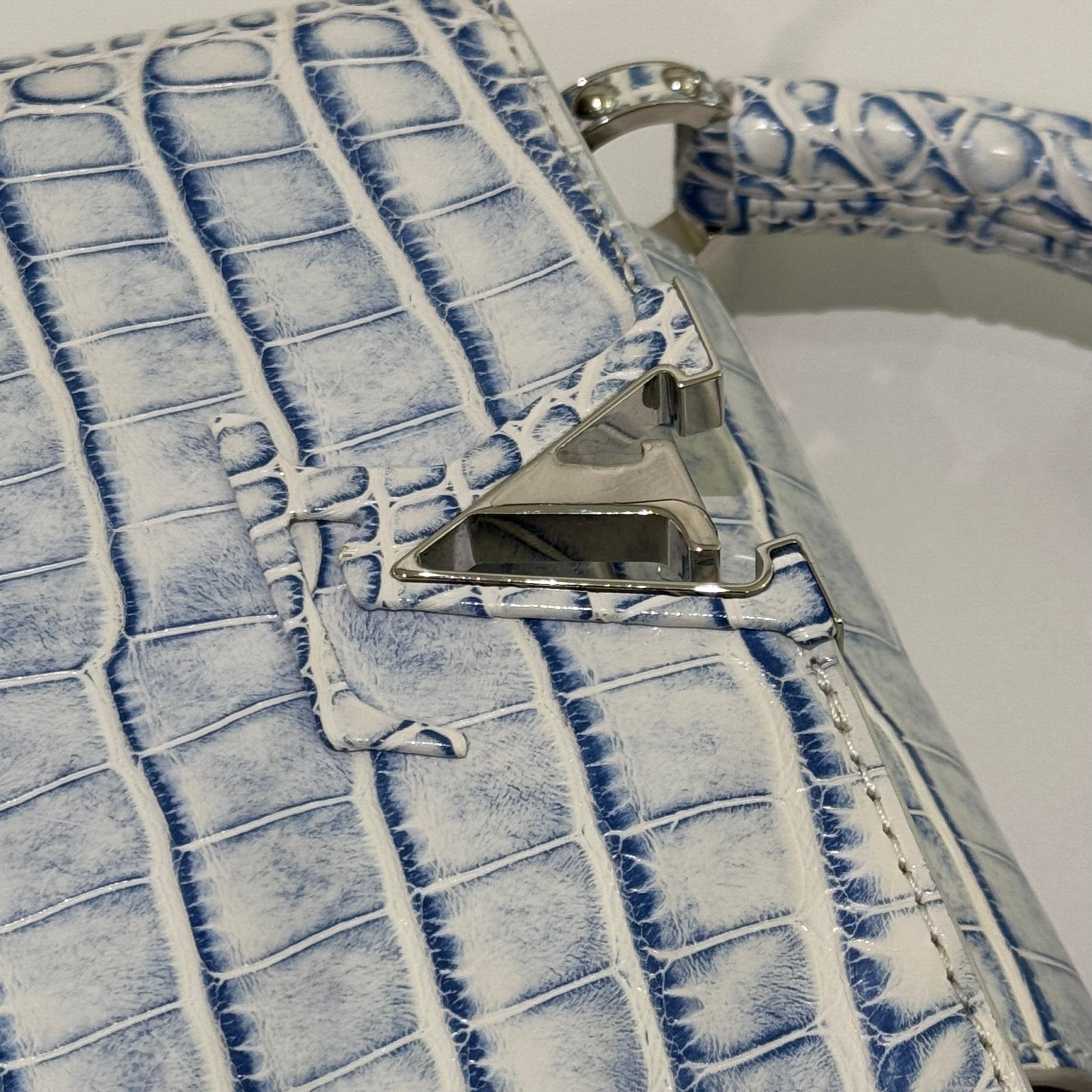 LOUIS VUITTON CAPUCINES MINI GRADIENT BLUE CROCODILE LEATHER
