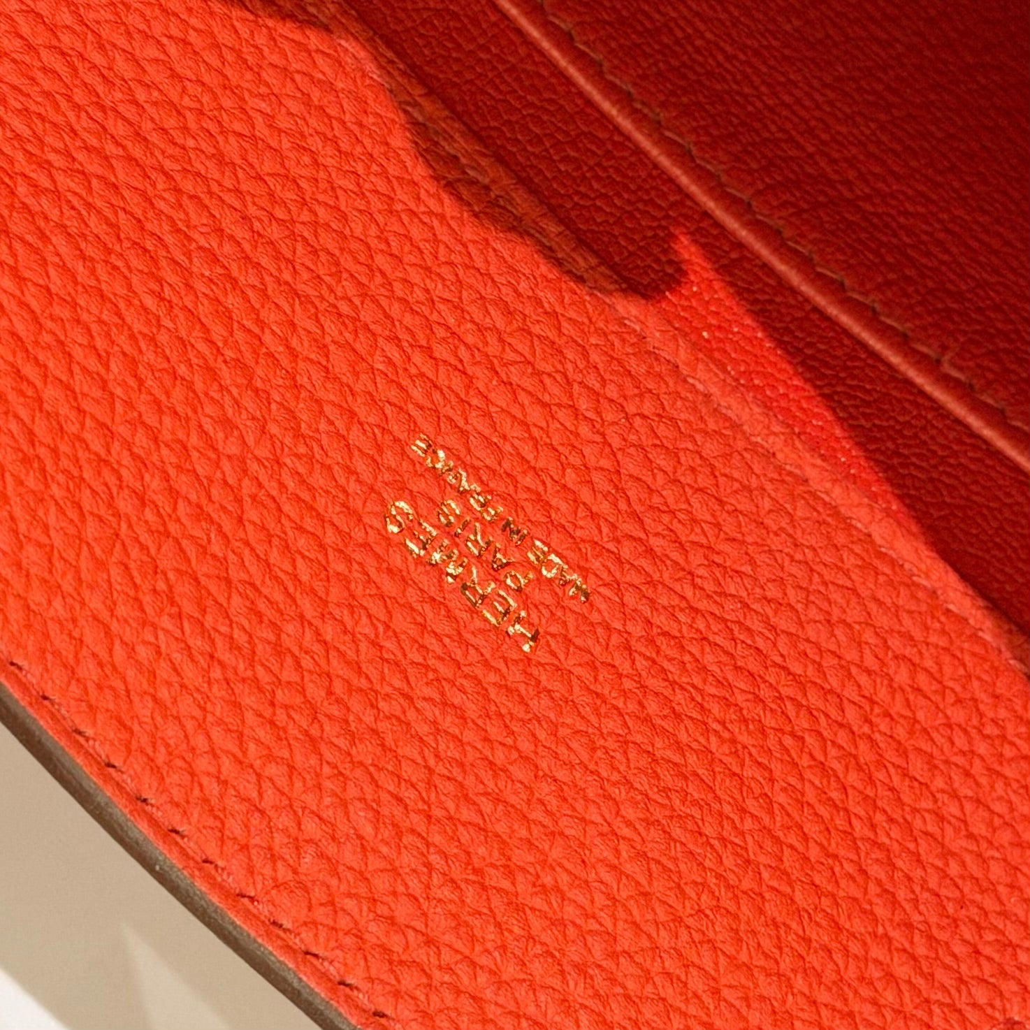 Hermes So Kelly 26 Orange-Red Bucket Shopping Bag (Stamp T)