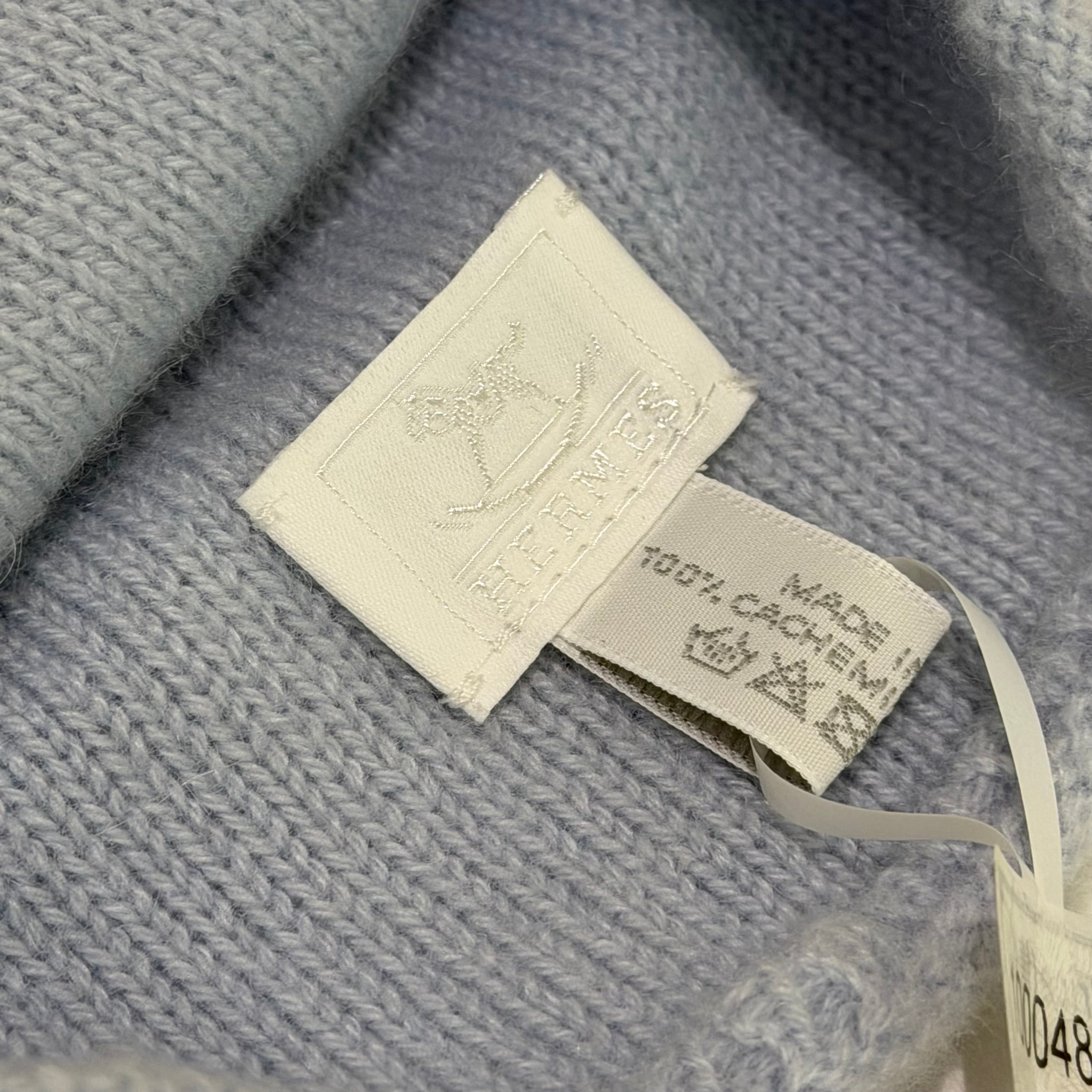 HERMÈS BABY CASHMERE HAT BLUE