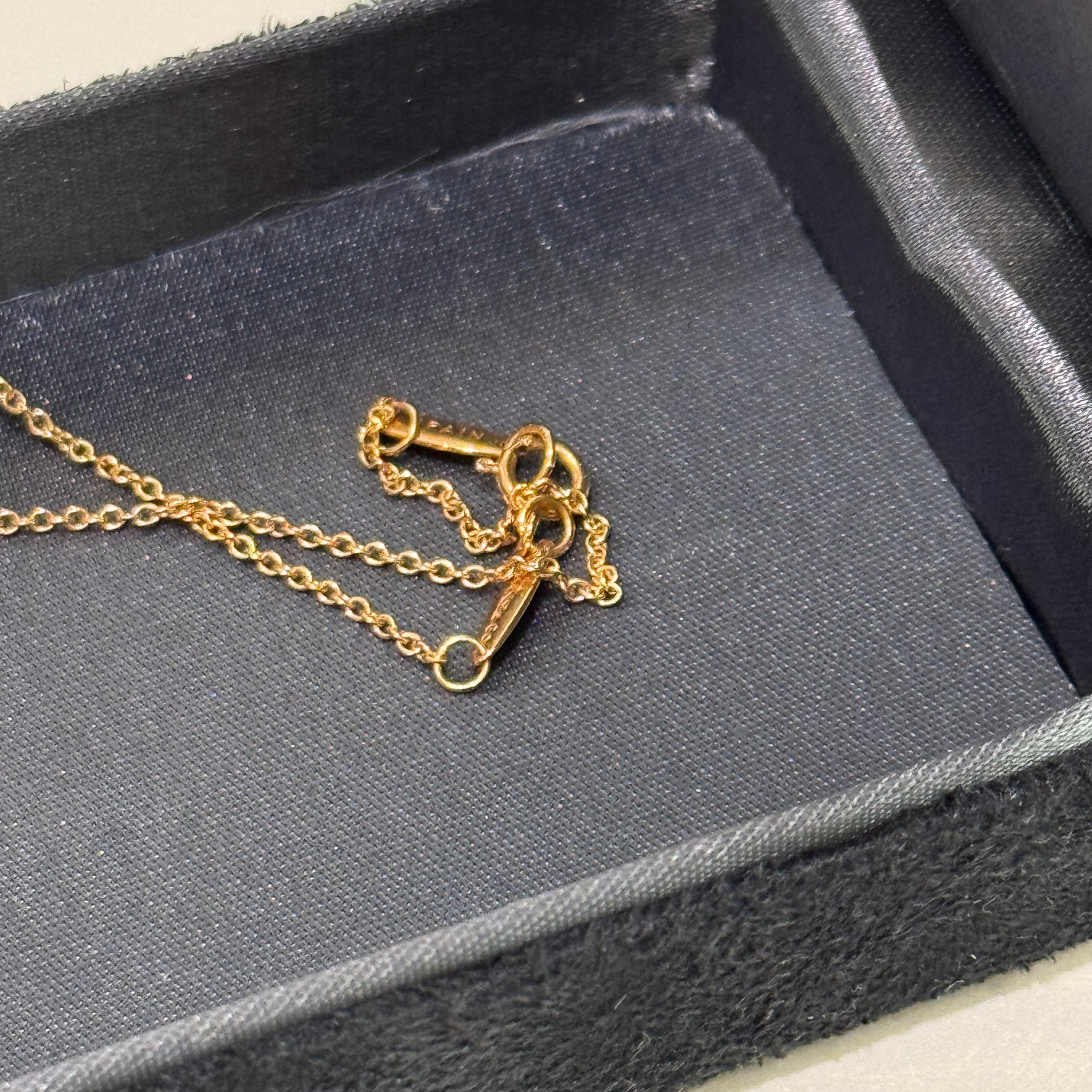 TIFFANY ROSE GOLD NECKLACE MINI BEAN DESIGN