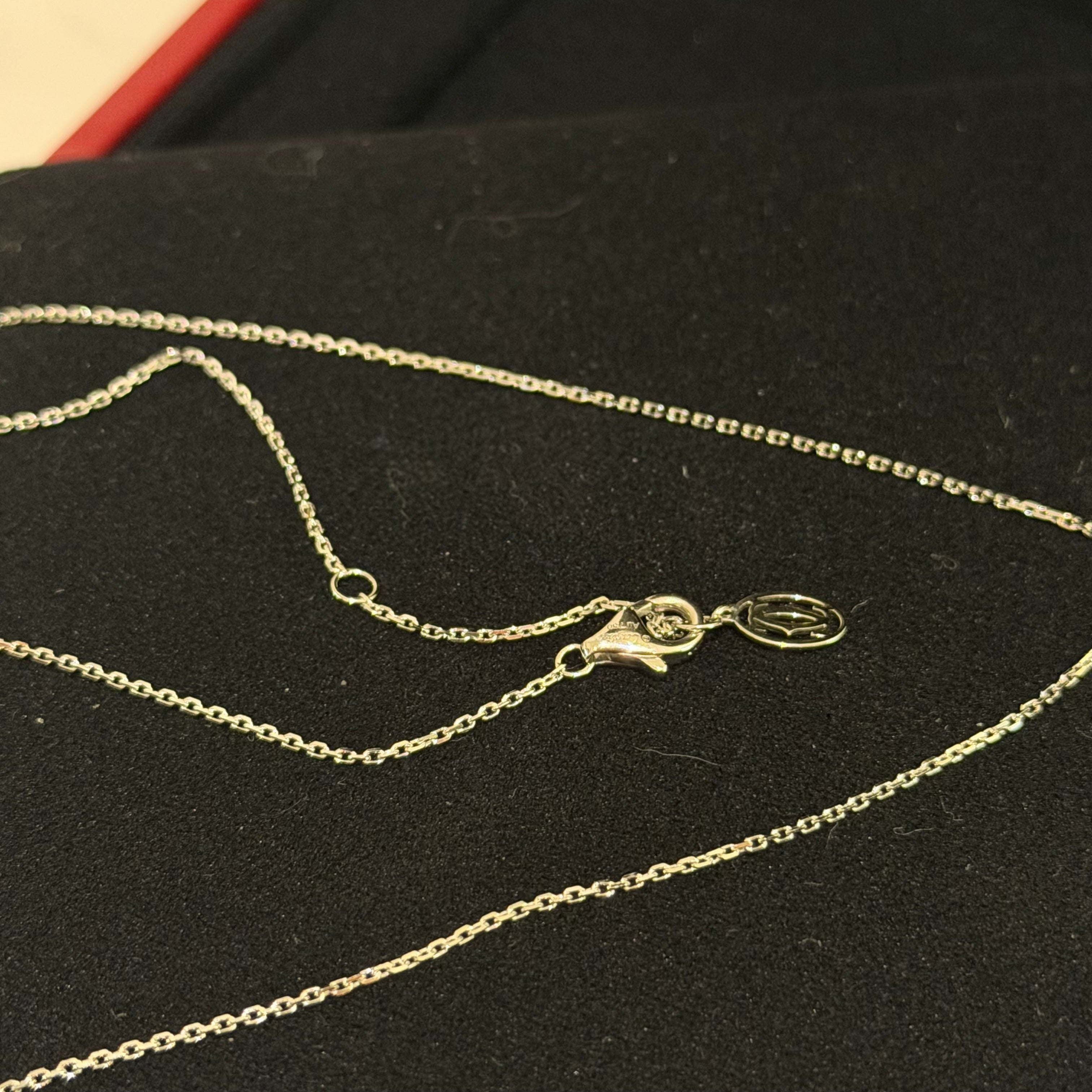 Cartier D’Amour Flying Saucer Single Diamond Necklace 18K White Gold 0.04ct | CARTIER