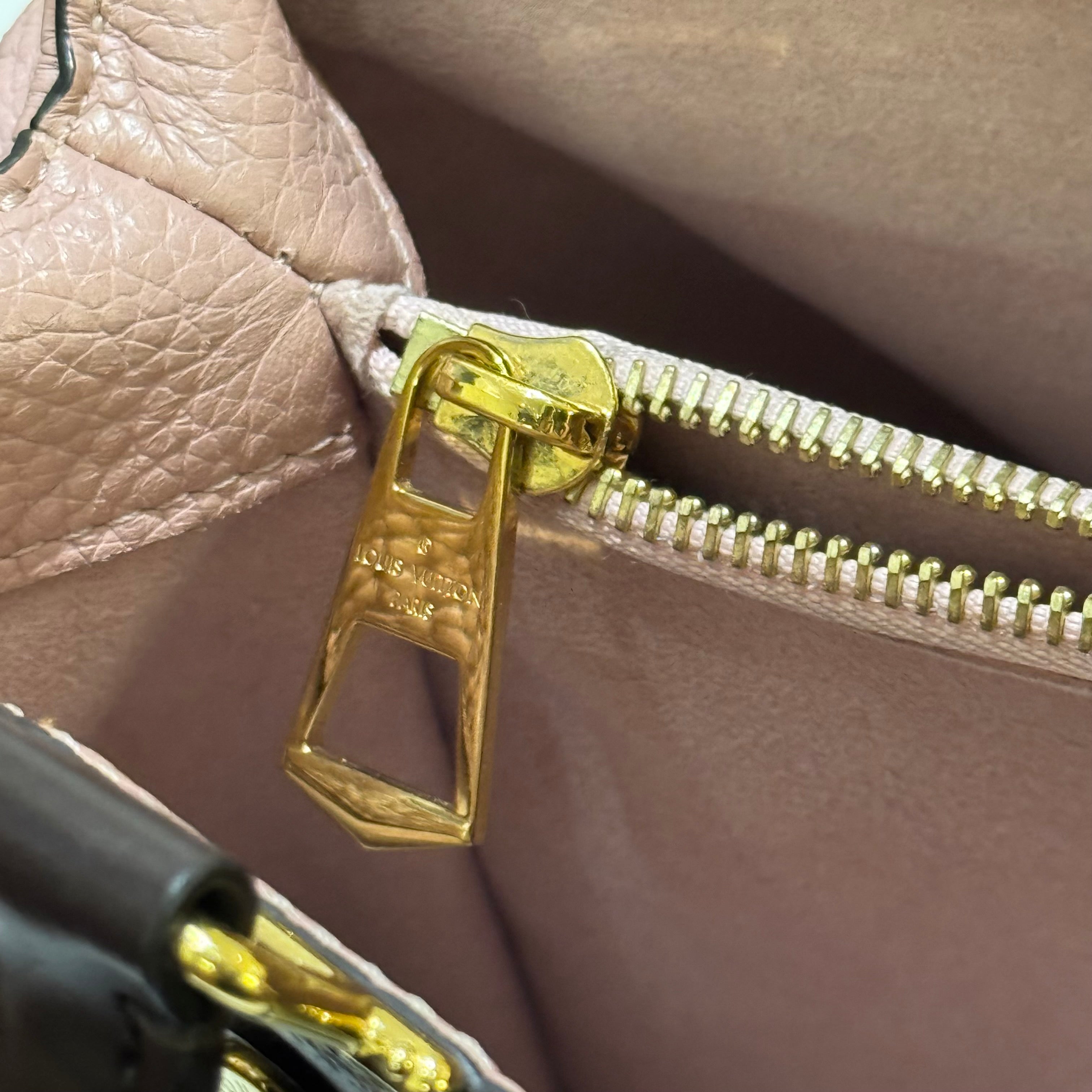 LOUIS VUITTON BRITTANY MUGUET PINK LEATHER WITH DAMIER EBENE COMBINATION