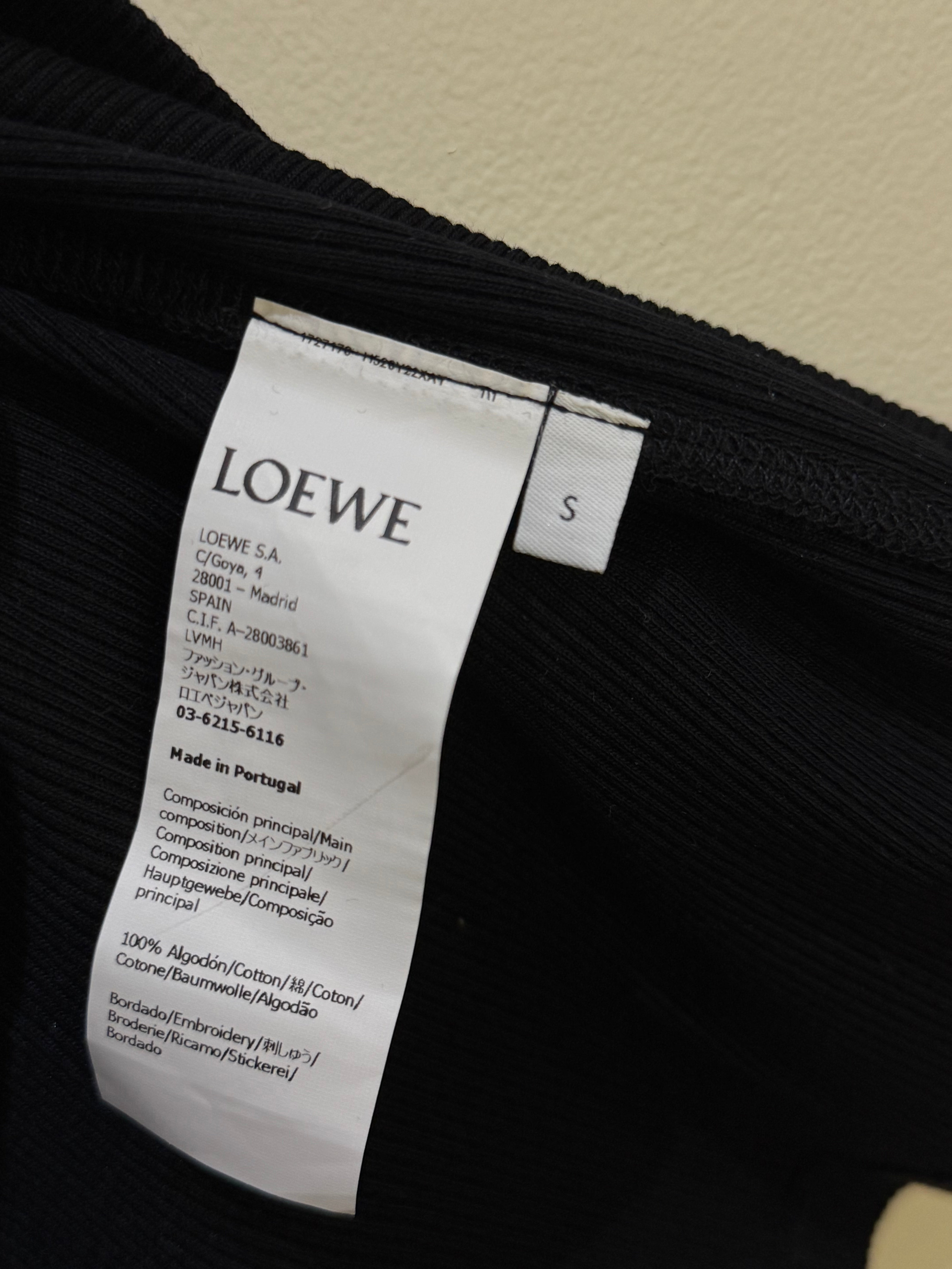 LOEWE LONG-SLEEVE T-SHIRT RIBBED TEXTURE FABRIC