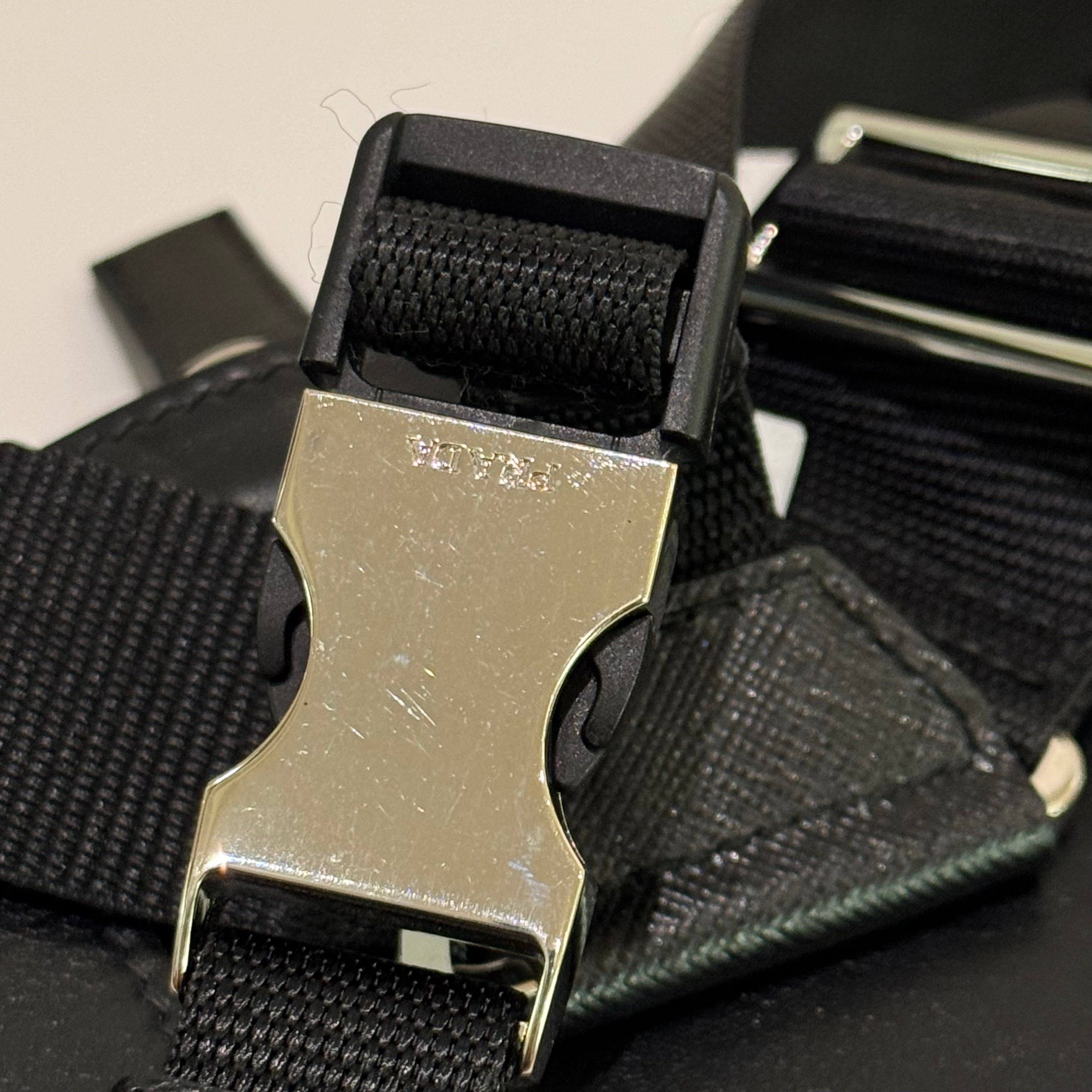 PRADA SAFFIANO POSTER EDITION TRIANGLE LOGO SHOULDER/CHEST BAG