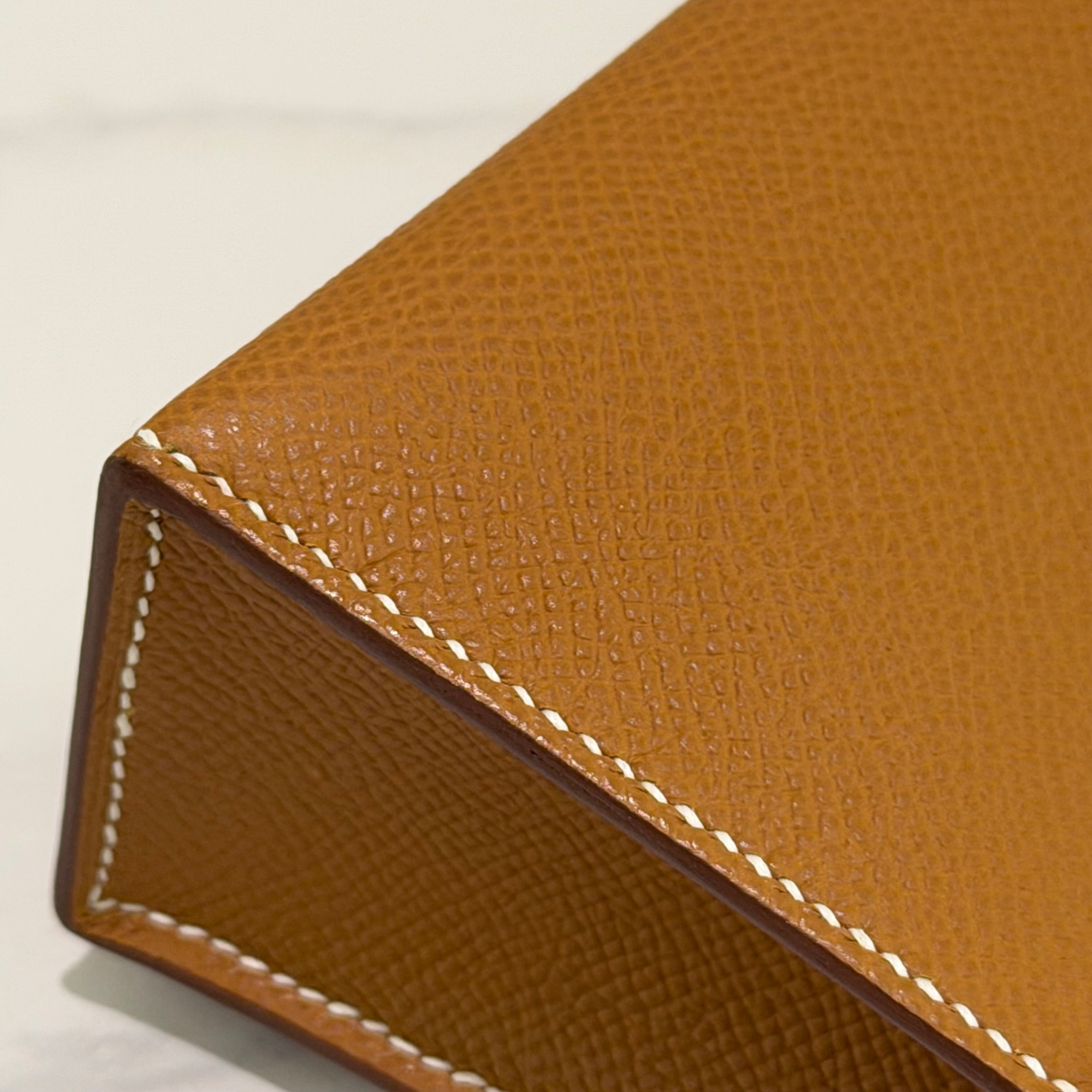 HERMÈS MINI KELLY II GOLD EPSOM LEATHER WITH GOLD HARDWARE (STAMP W)