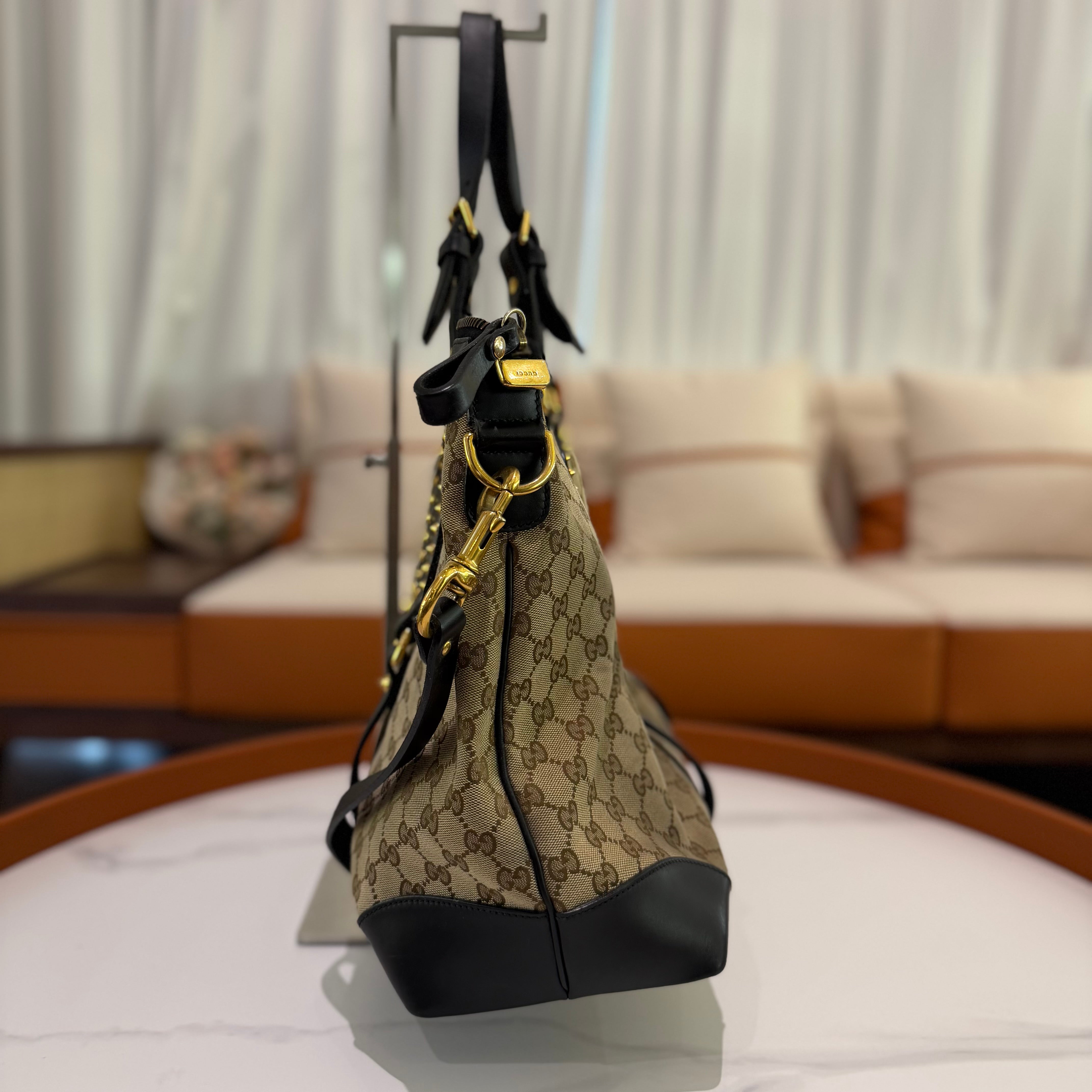 GUCCI VINTAGE STUDDED TOTE BAG