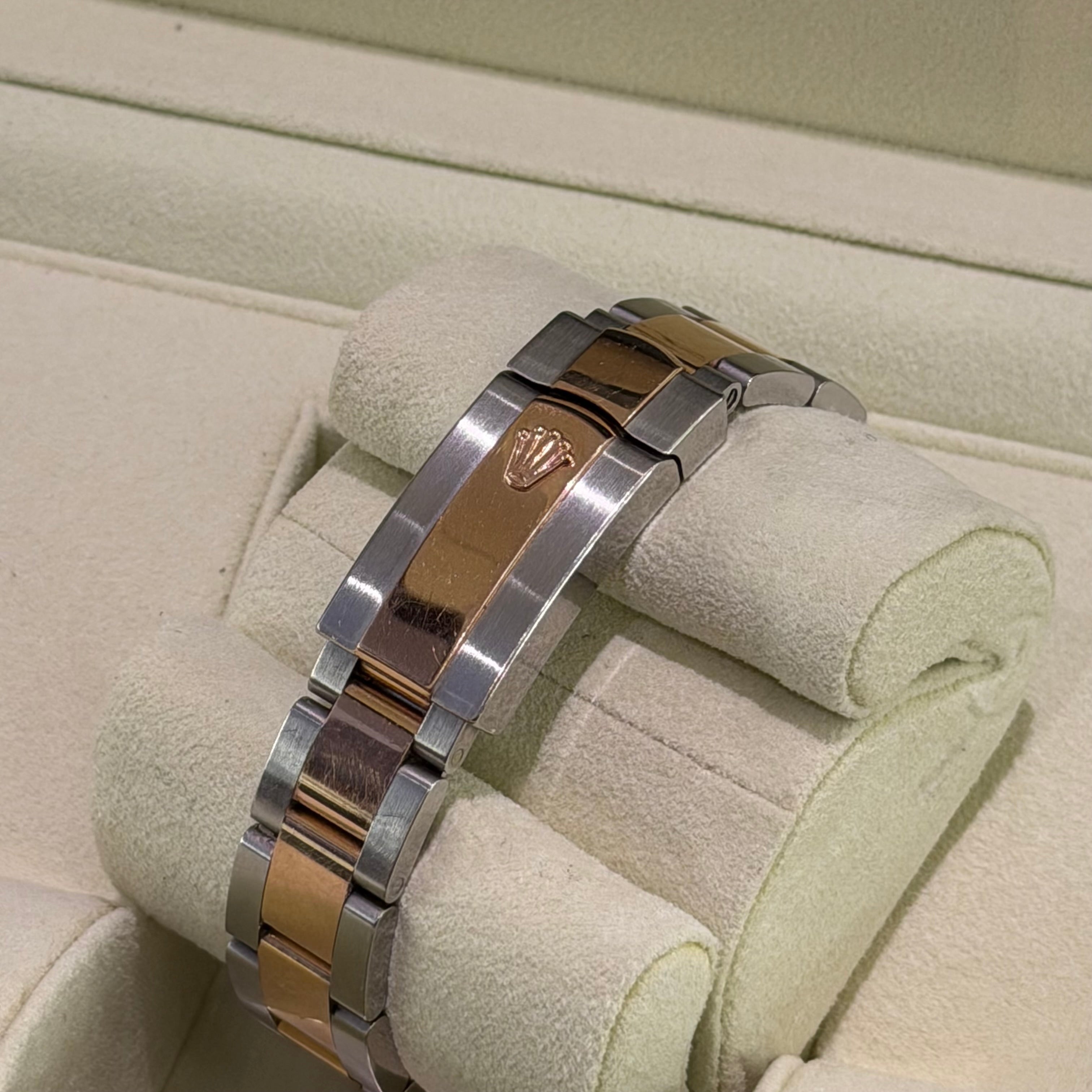 ROLEX DATEJUST 178341 STEEL AND ROSE GOLD WITH FACTORY DIAMOND BLACK DIAL