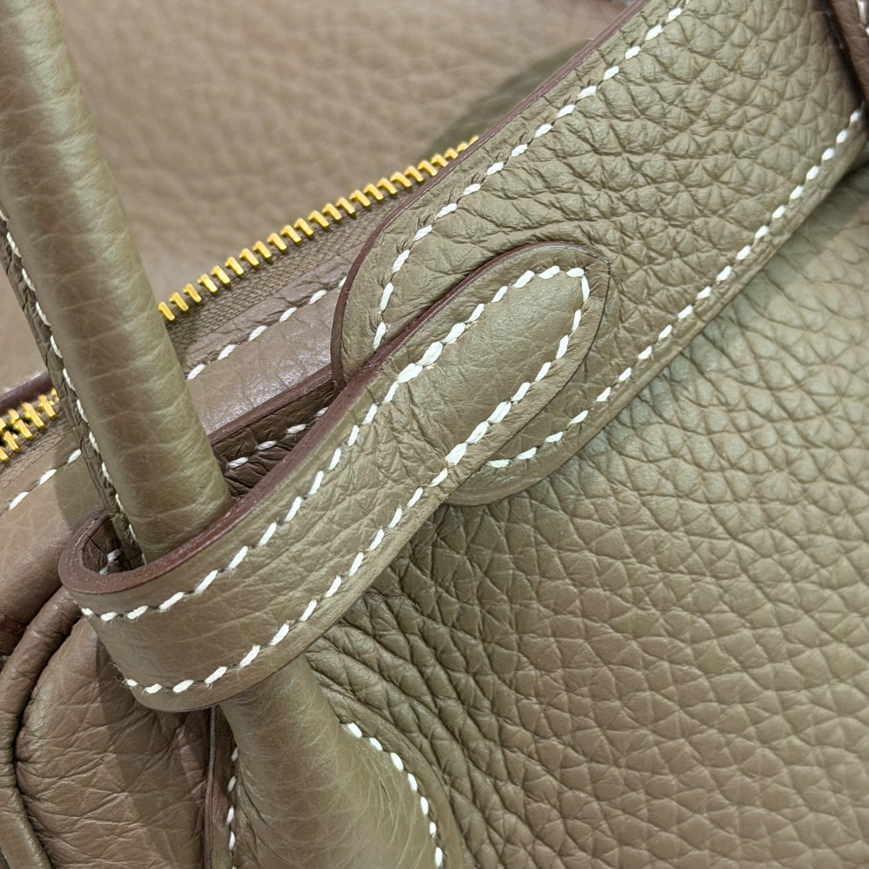Hermes Lindy 26 Etoupe with Gold Hardware TC Leather (B Stamp)