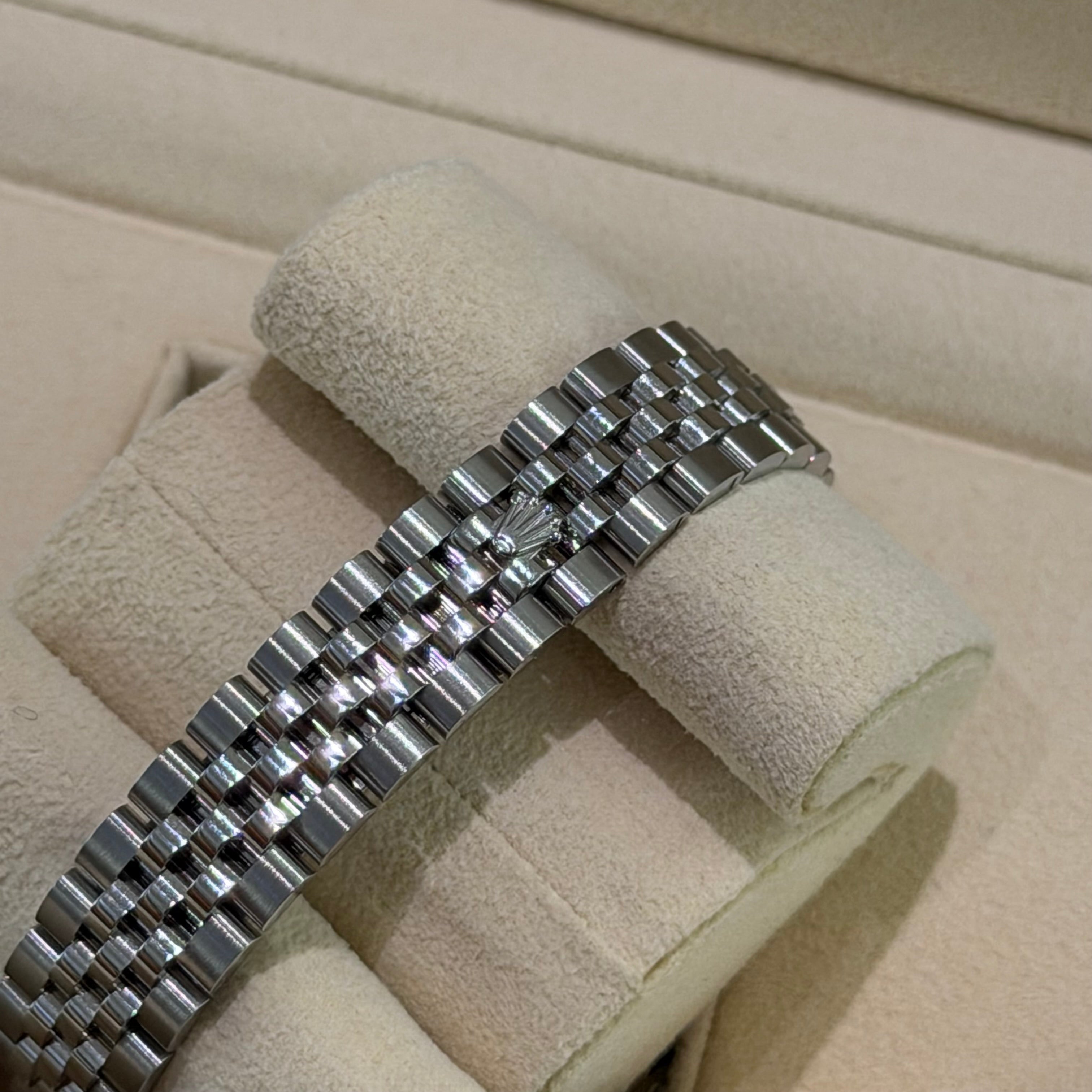 Rolex Datejust Lady 279174 White Gold Fluted Bezel Diamond Pink Dial