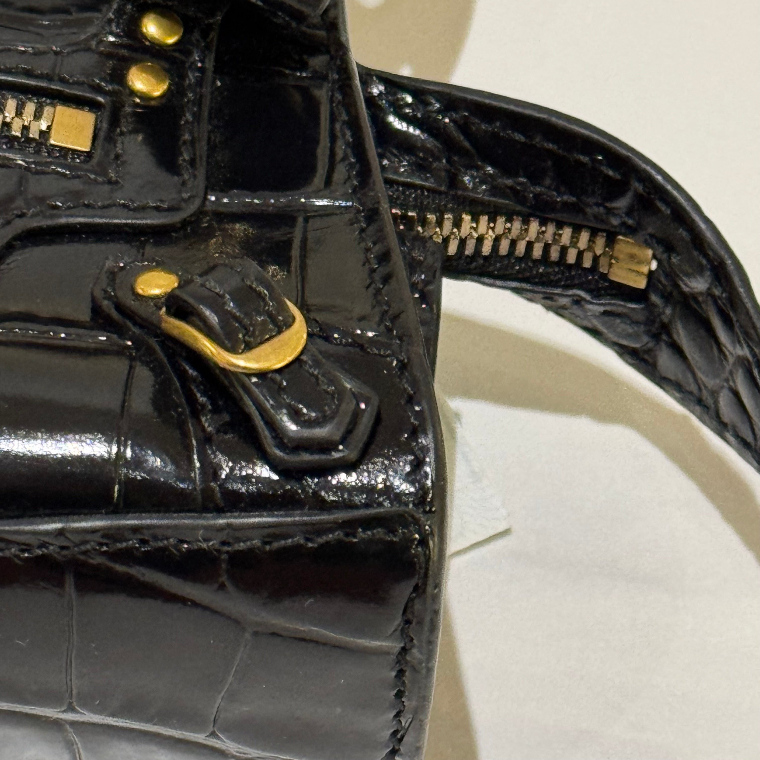 BALENCIAGA BLACK MOTORCYCLE BAG