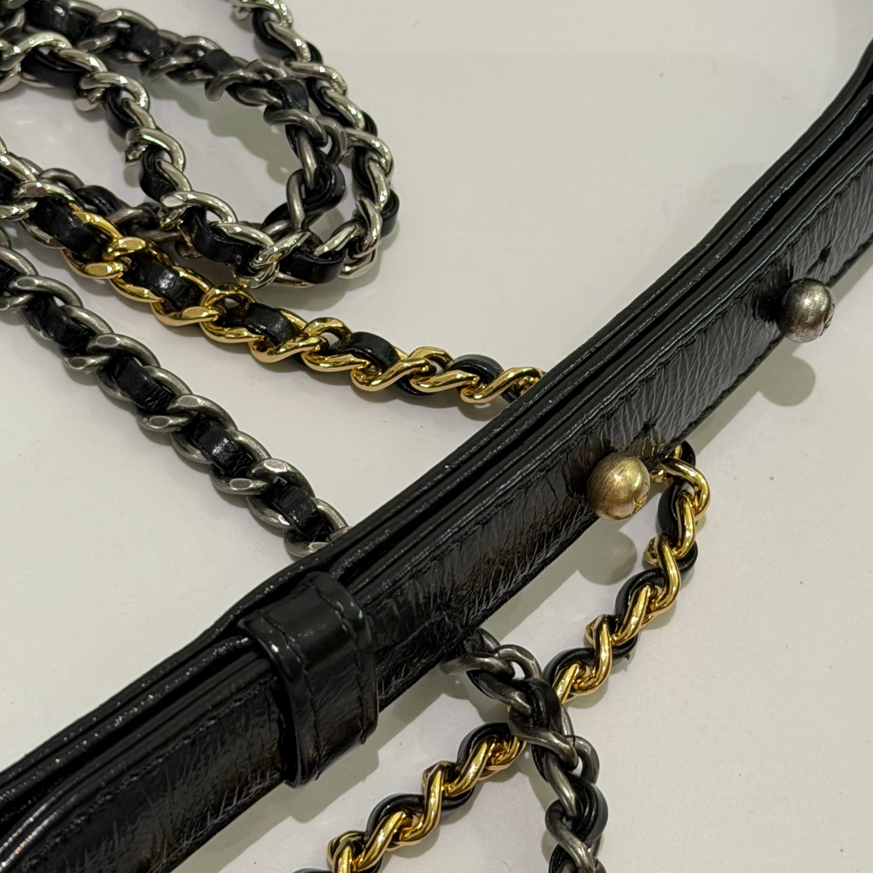 Chanel Gabrielle Black & Gold Runway “Egypt” Collection Hobo Bag (Large)