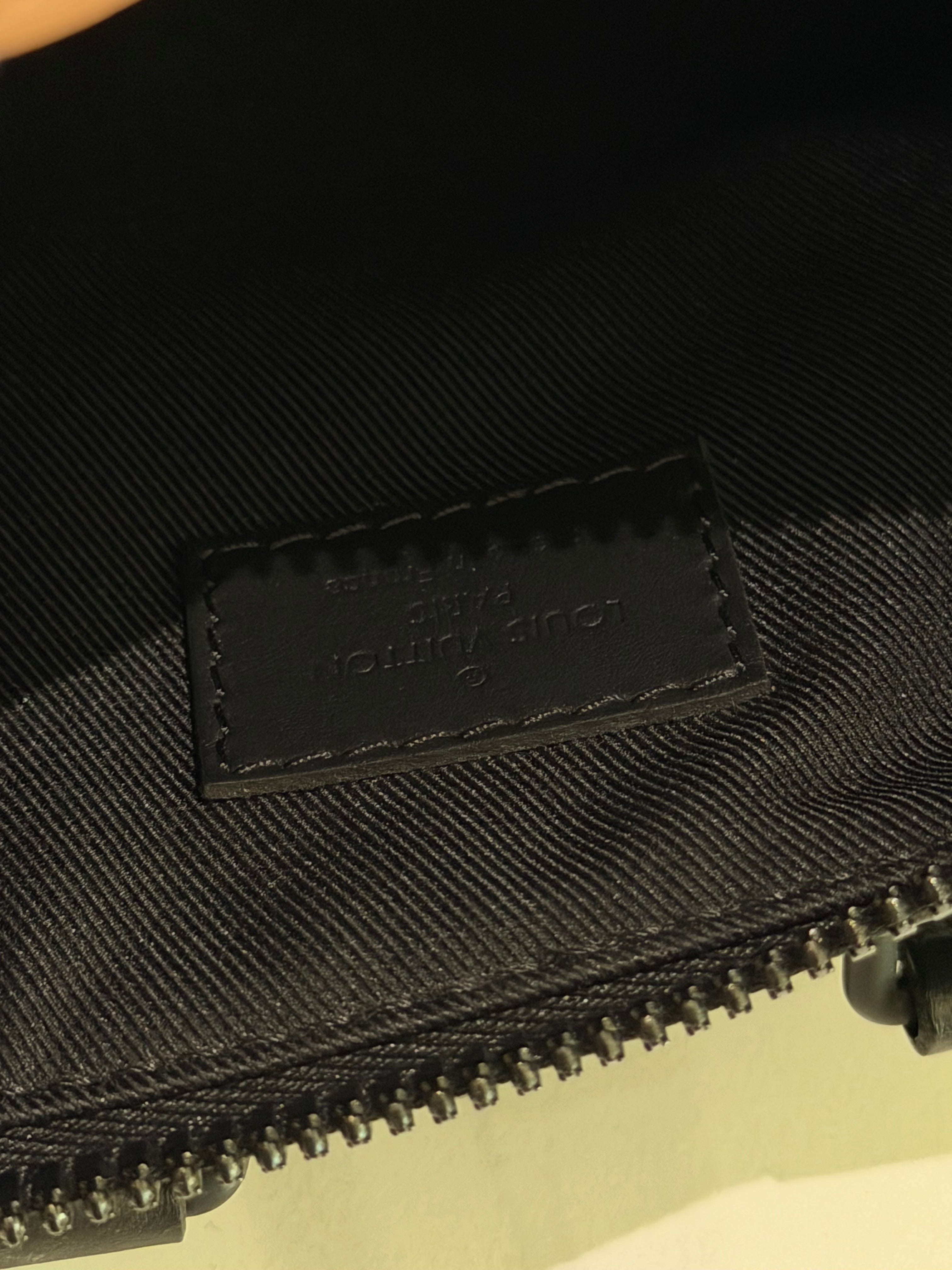 Louis Vuitton Keepall XS Black Leather Top Handle Shoulder Crossbody Bag