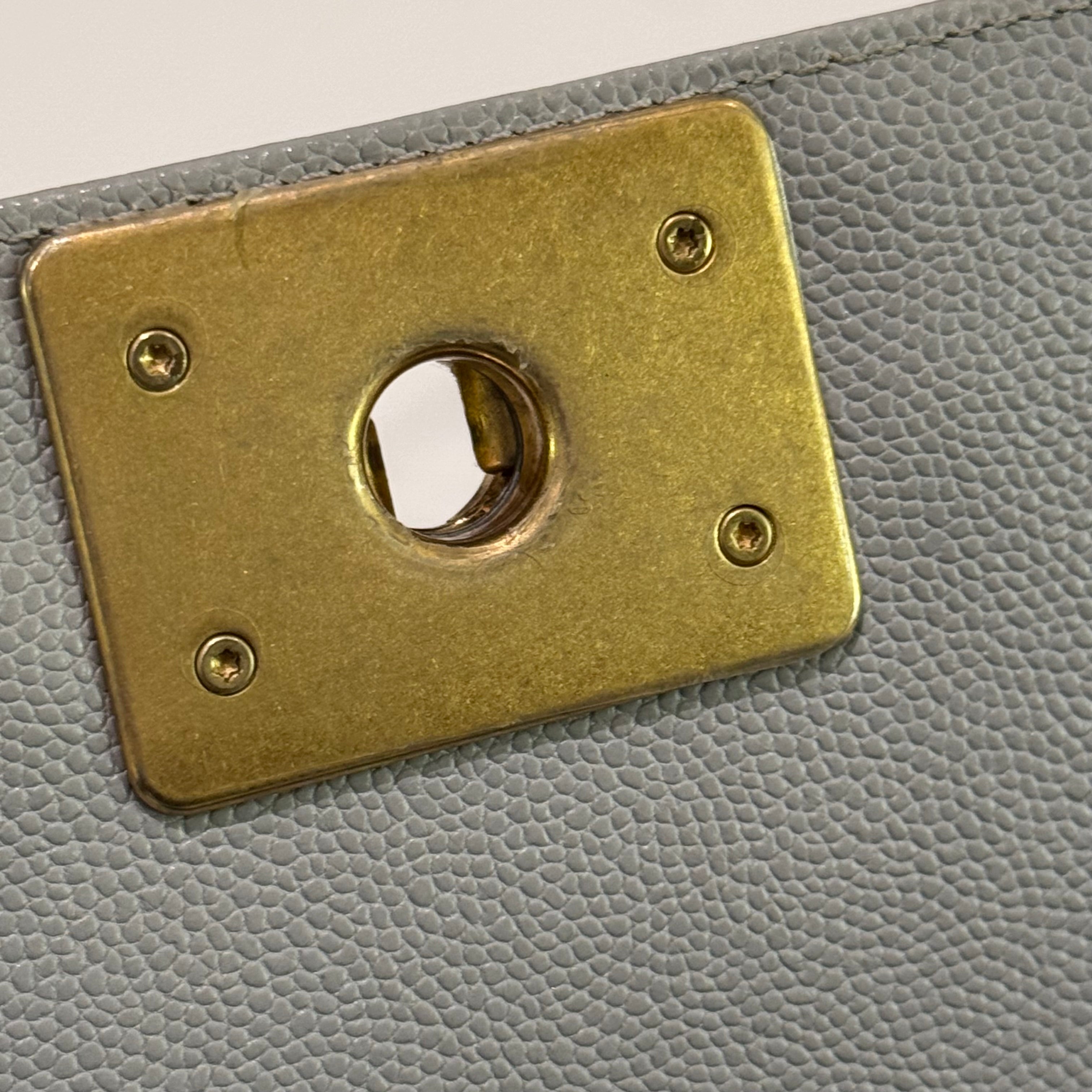 CHANEL LEBOY MEDIUM PEARL GREY WITH GOLD HARDWARE