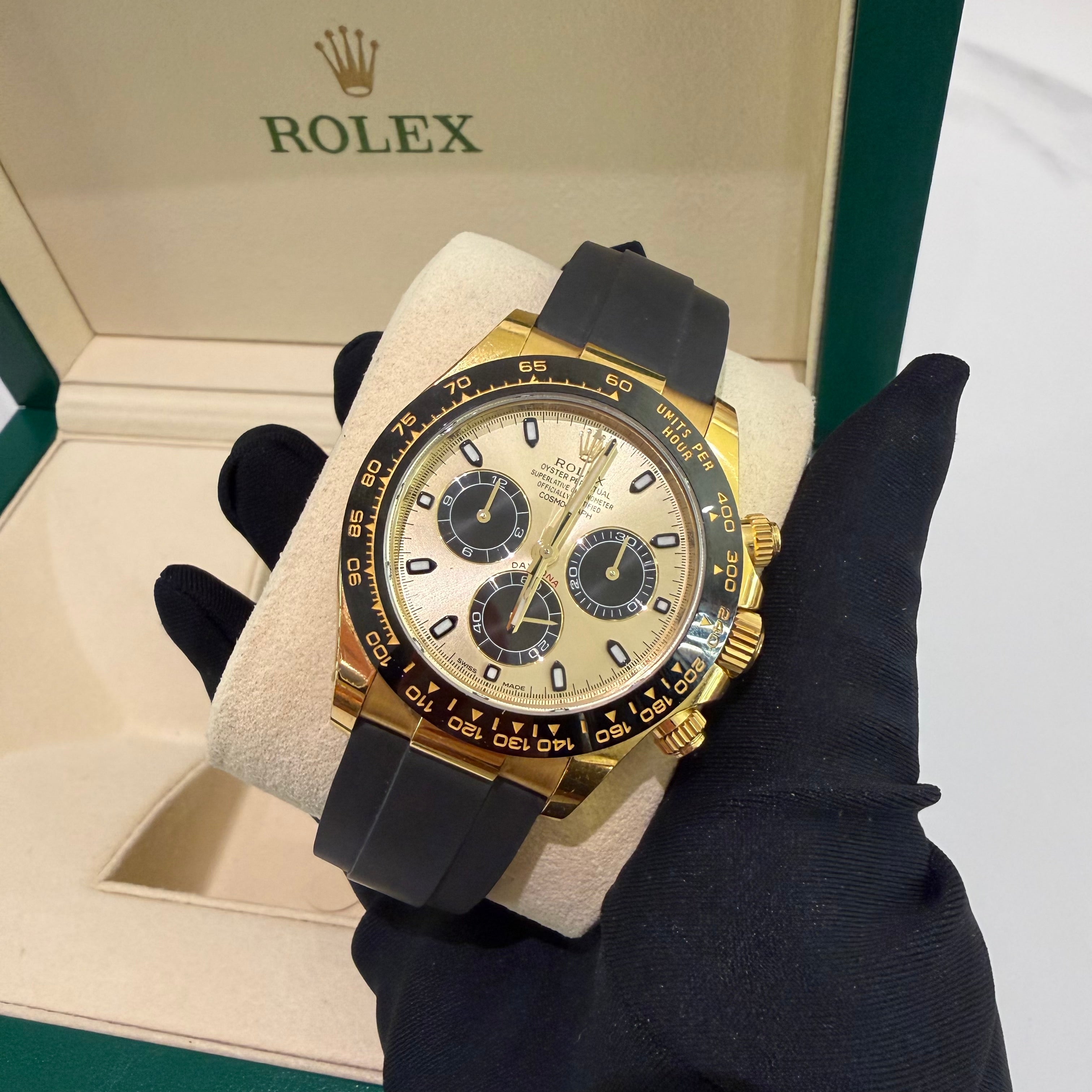 Rolex Daytona 116518LN Oysterflex “Yuwen Le” Yellow Gold
