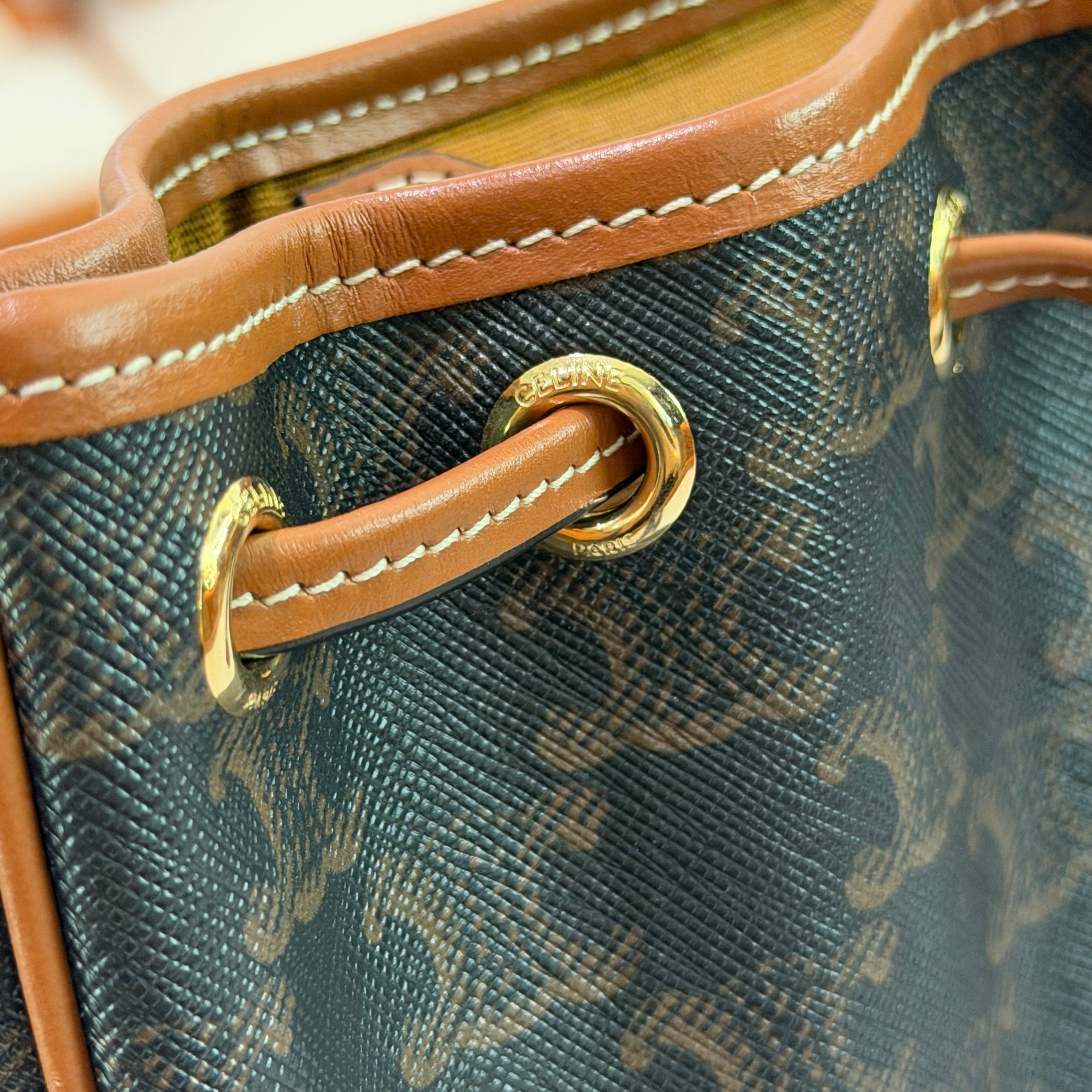 Celine Folco Triomphe Monogram Backpack