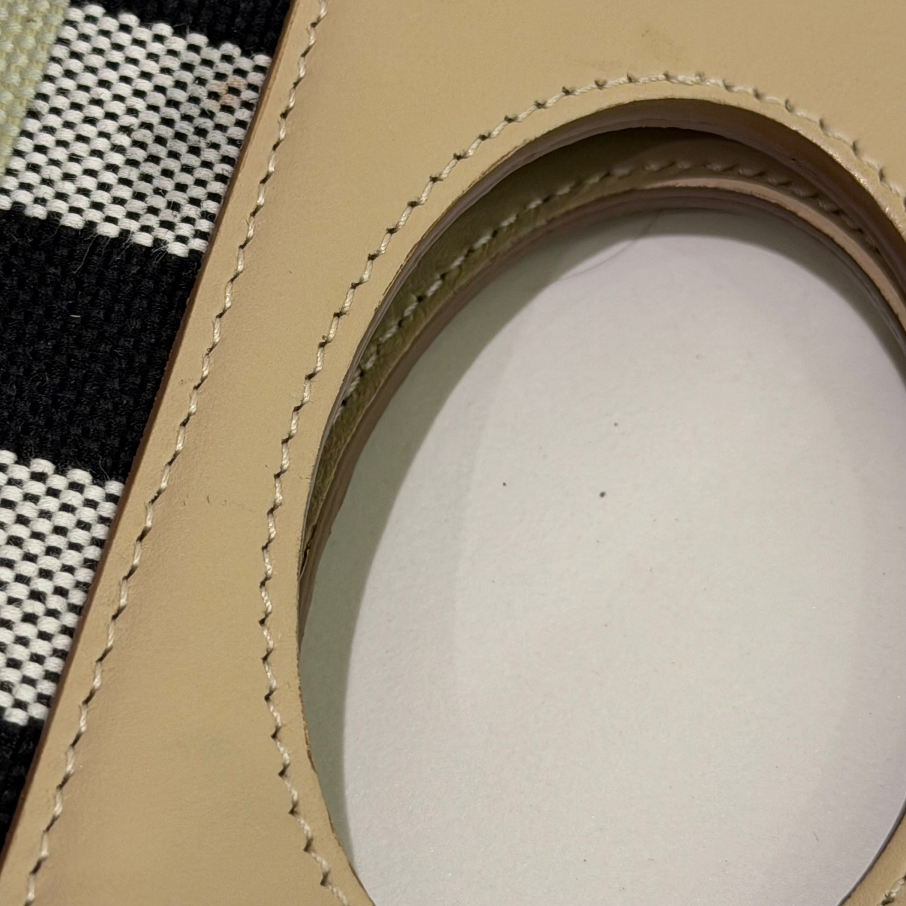 Burberry Check Canvas & Leather Messenger Crossbody Bag