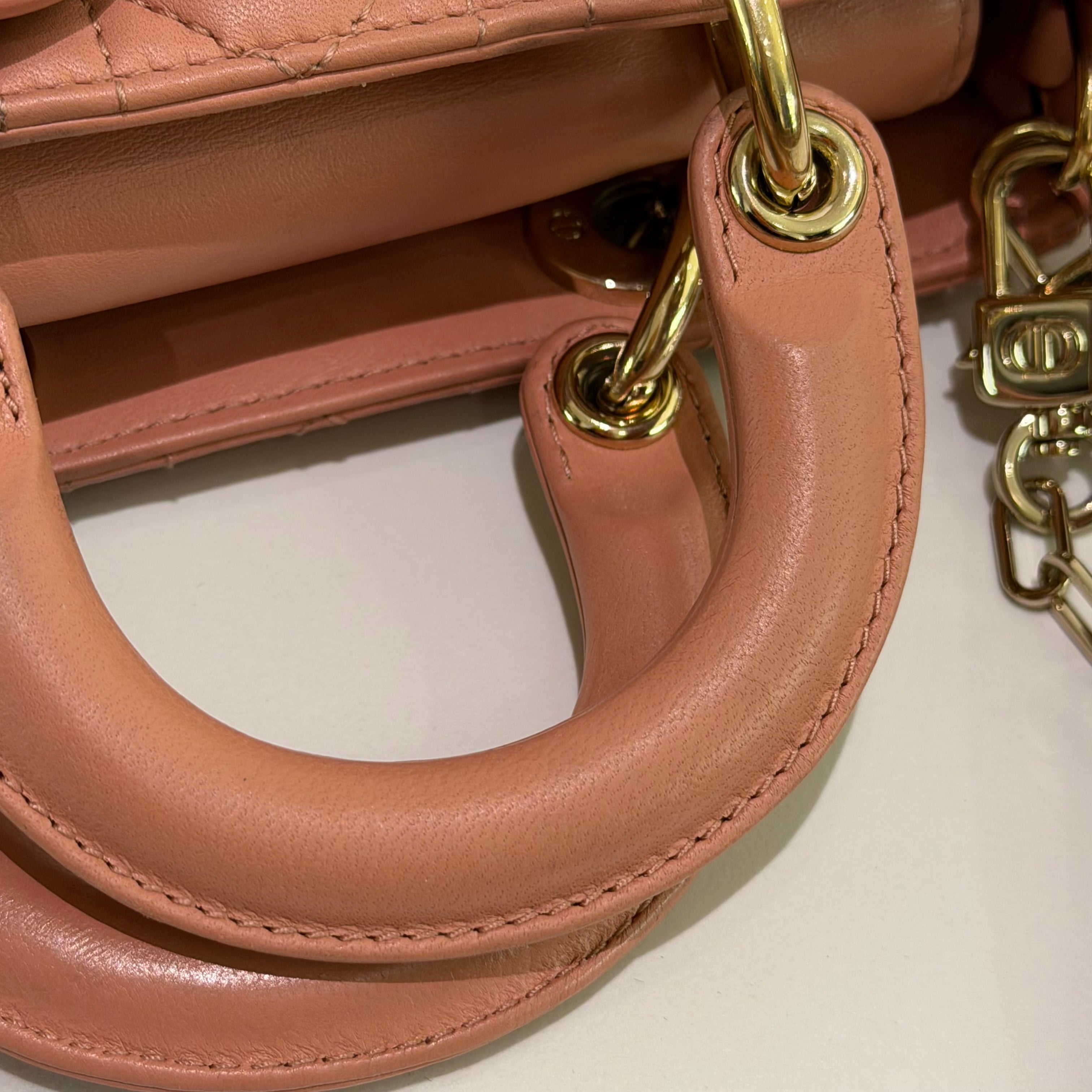 Dior D-Joy Mini Rose Pink Lambskin Shoulder Crossbody Bag