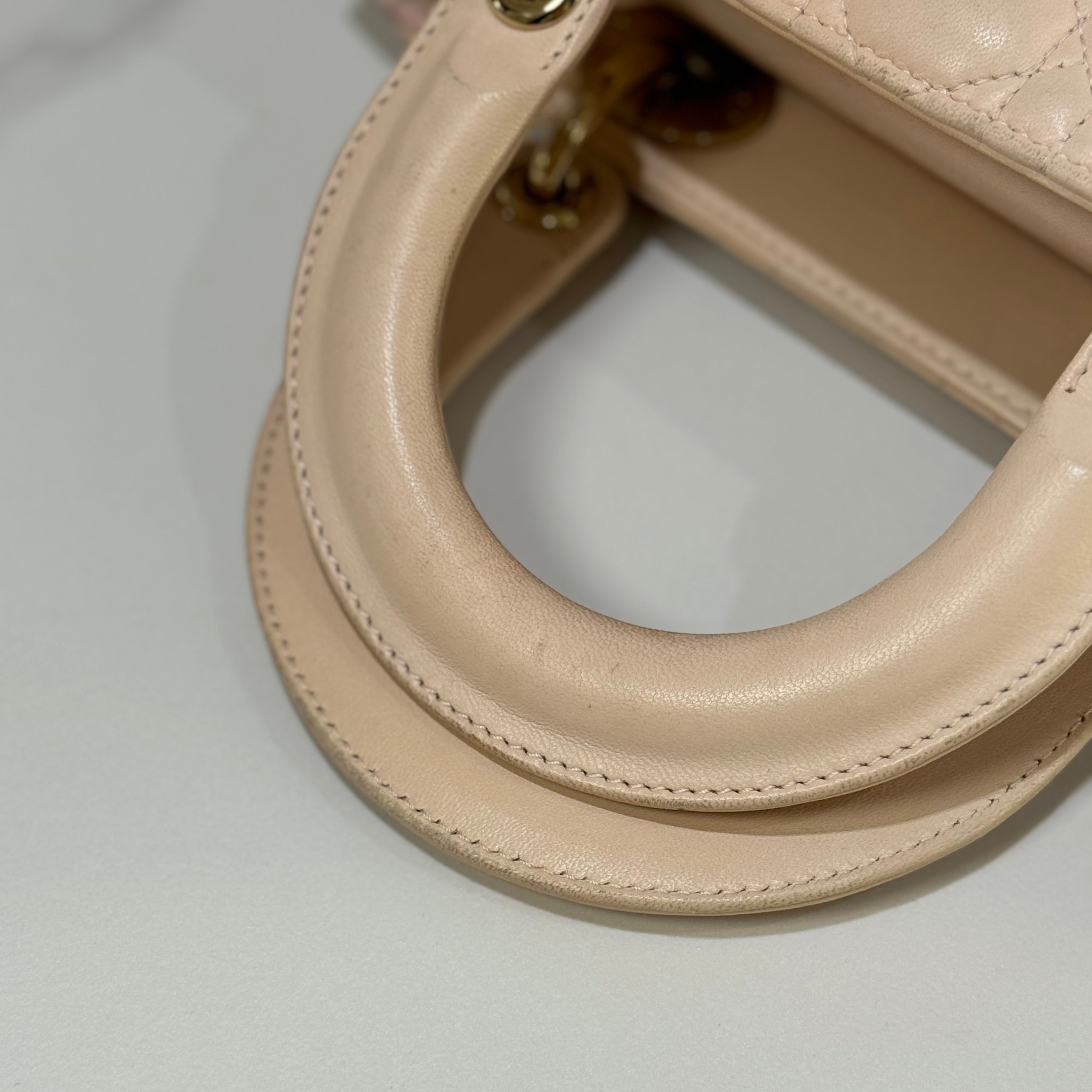 DIOR LADY DIOR SMALL NUDE PINK