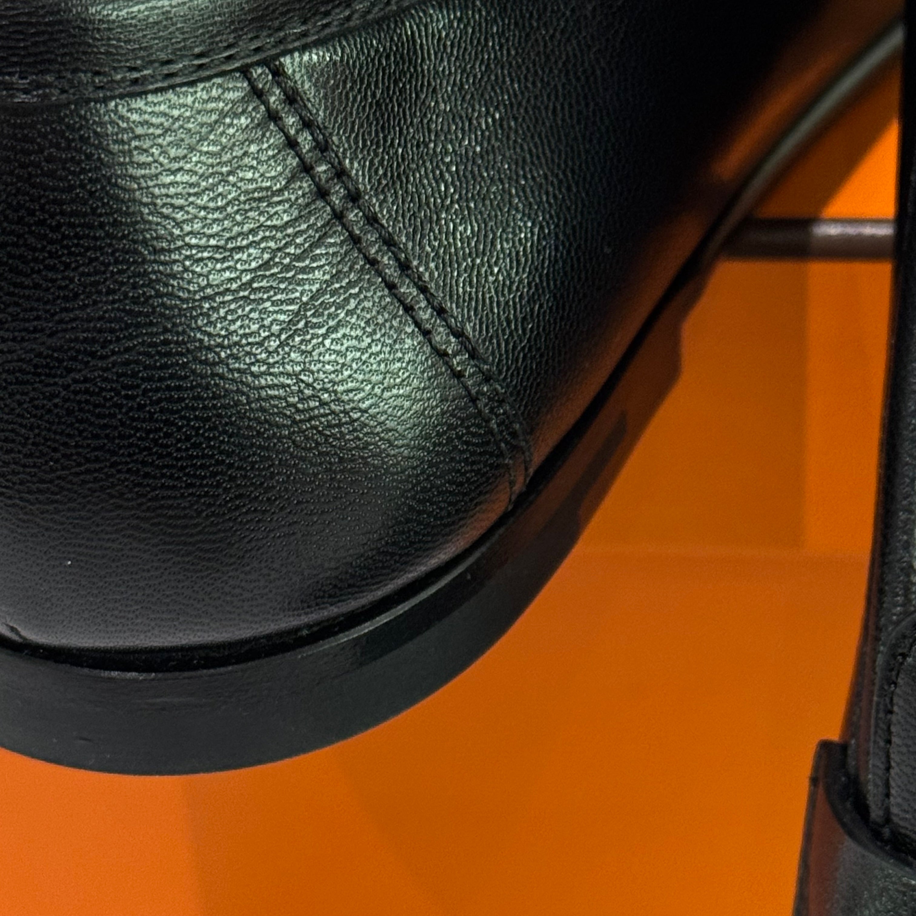 HERMÈS LOAFERS BLACK WITH “PIG NOSE” BUCKLE