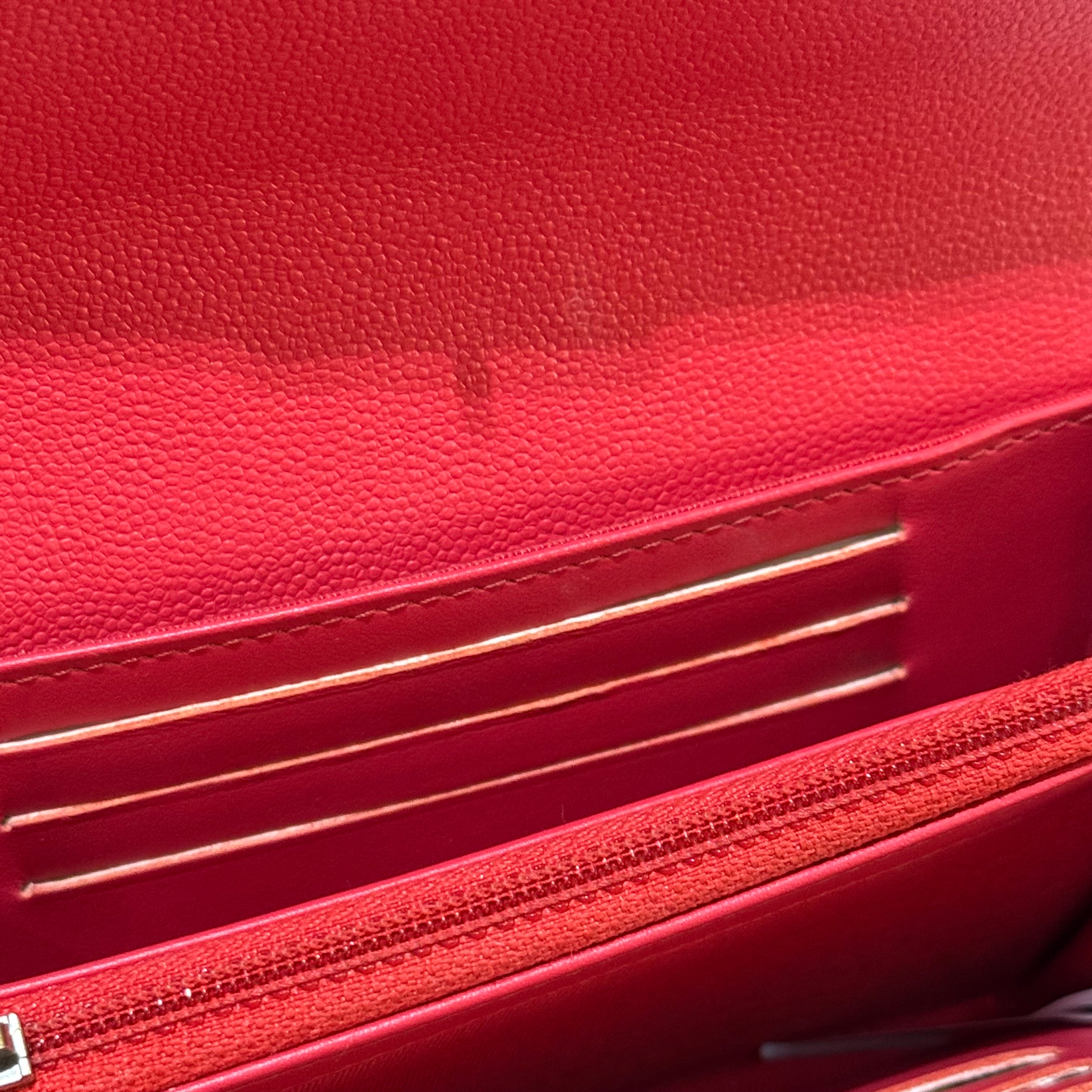 CHANEL CF PINK WALLET CAVIAR LEATHER