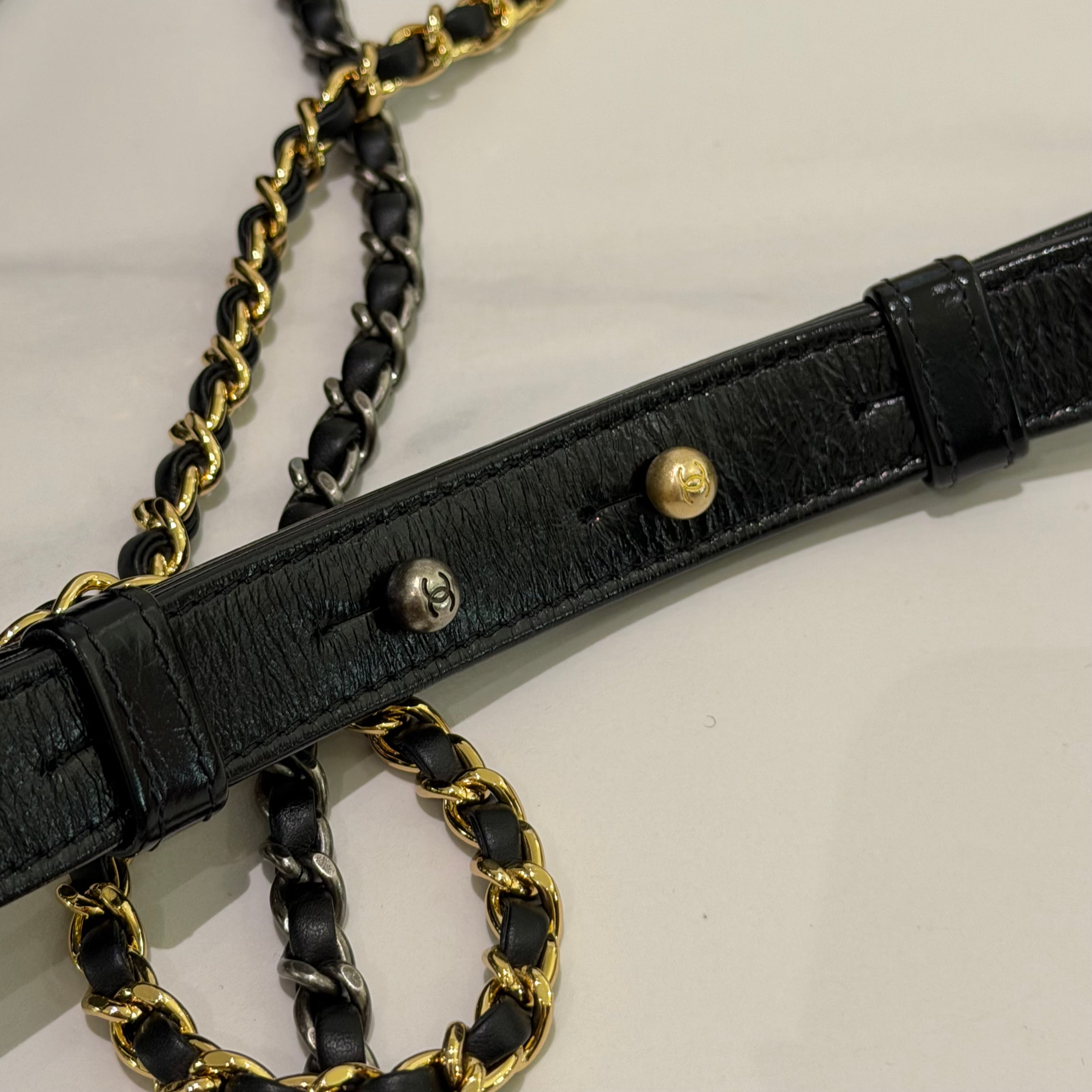 Chanel Gabrielle Small Black with Gold Hardware