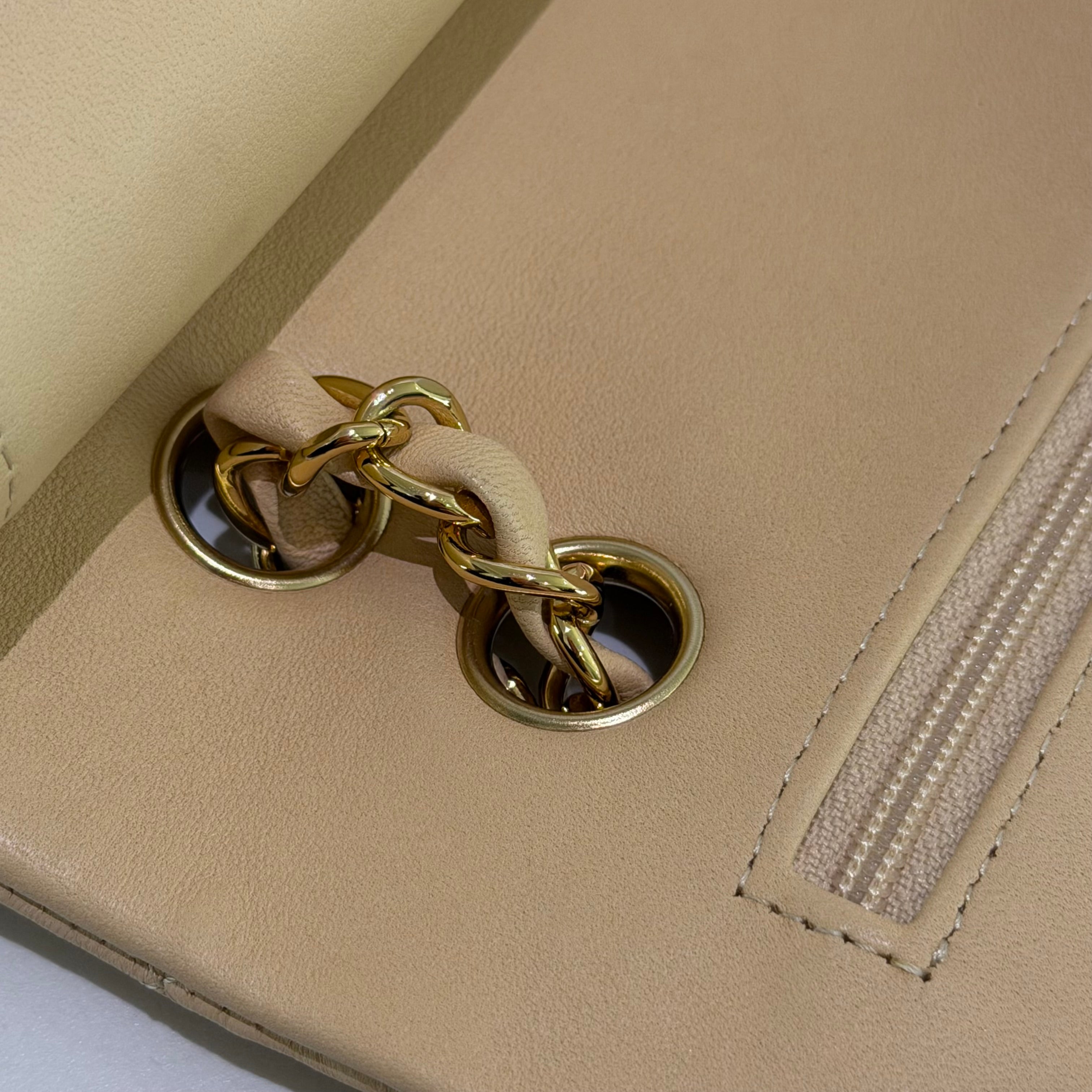 Chanel Classic Flap Medium Beige Lambskin with Gold Hardware