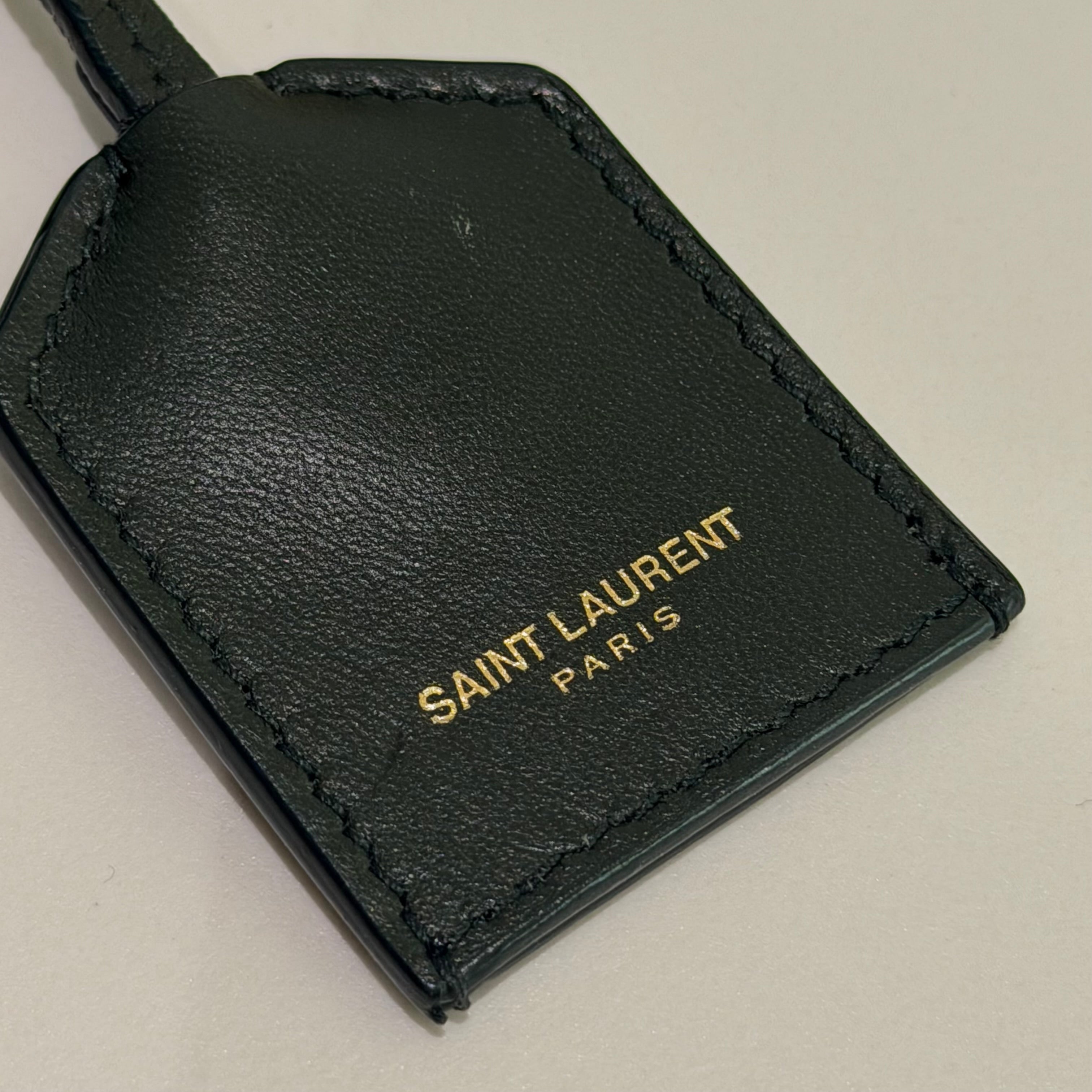 Saint Laurent Sunset Black Velvet Chain Shoulder Bag