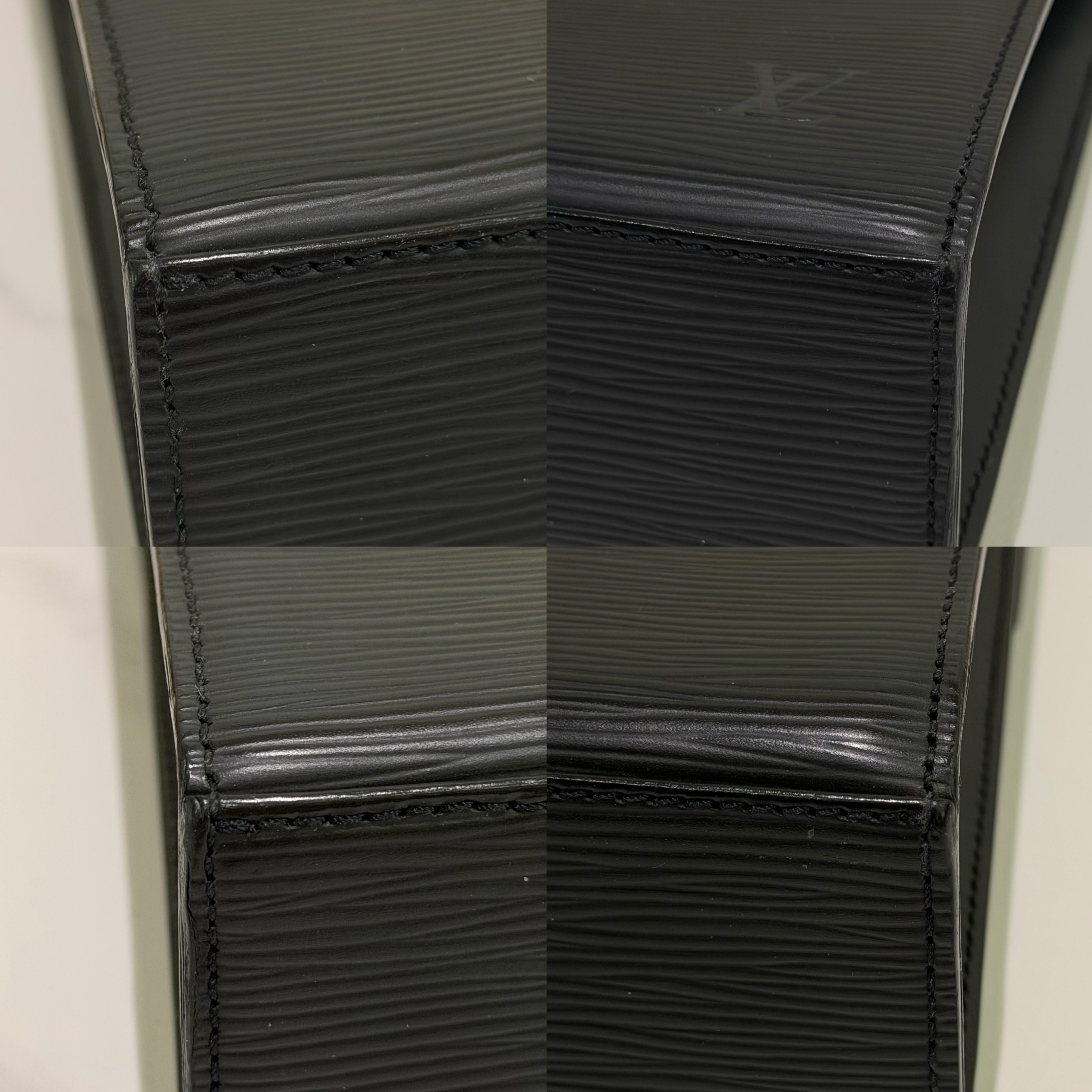 Louis Vuitton Epi Leather Black Top Handle Bag with Gold Hardware (Vintage)