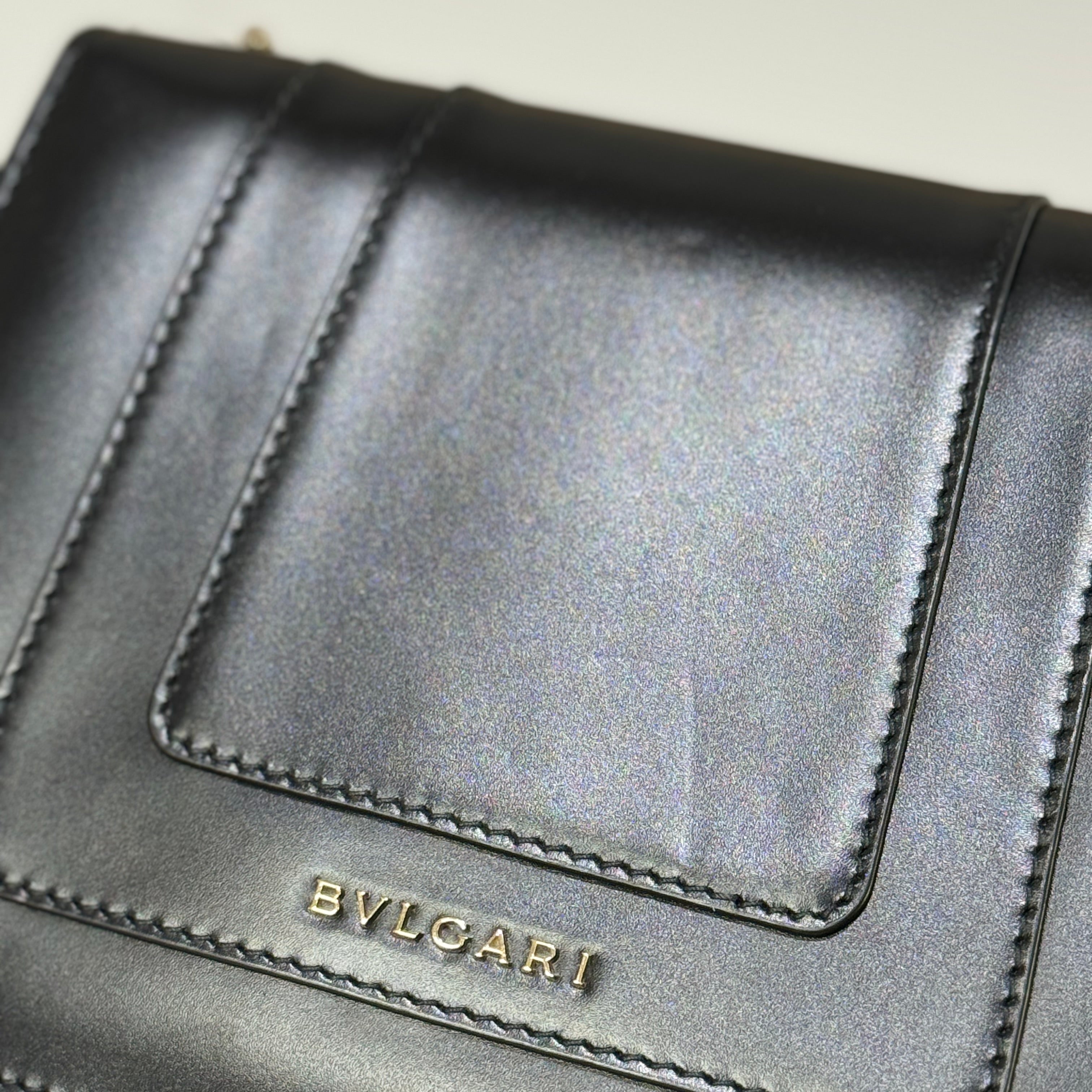 BVLGARI SERPENTI FOREVER CHAIN BAG CALFSKIN BLACK