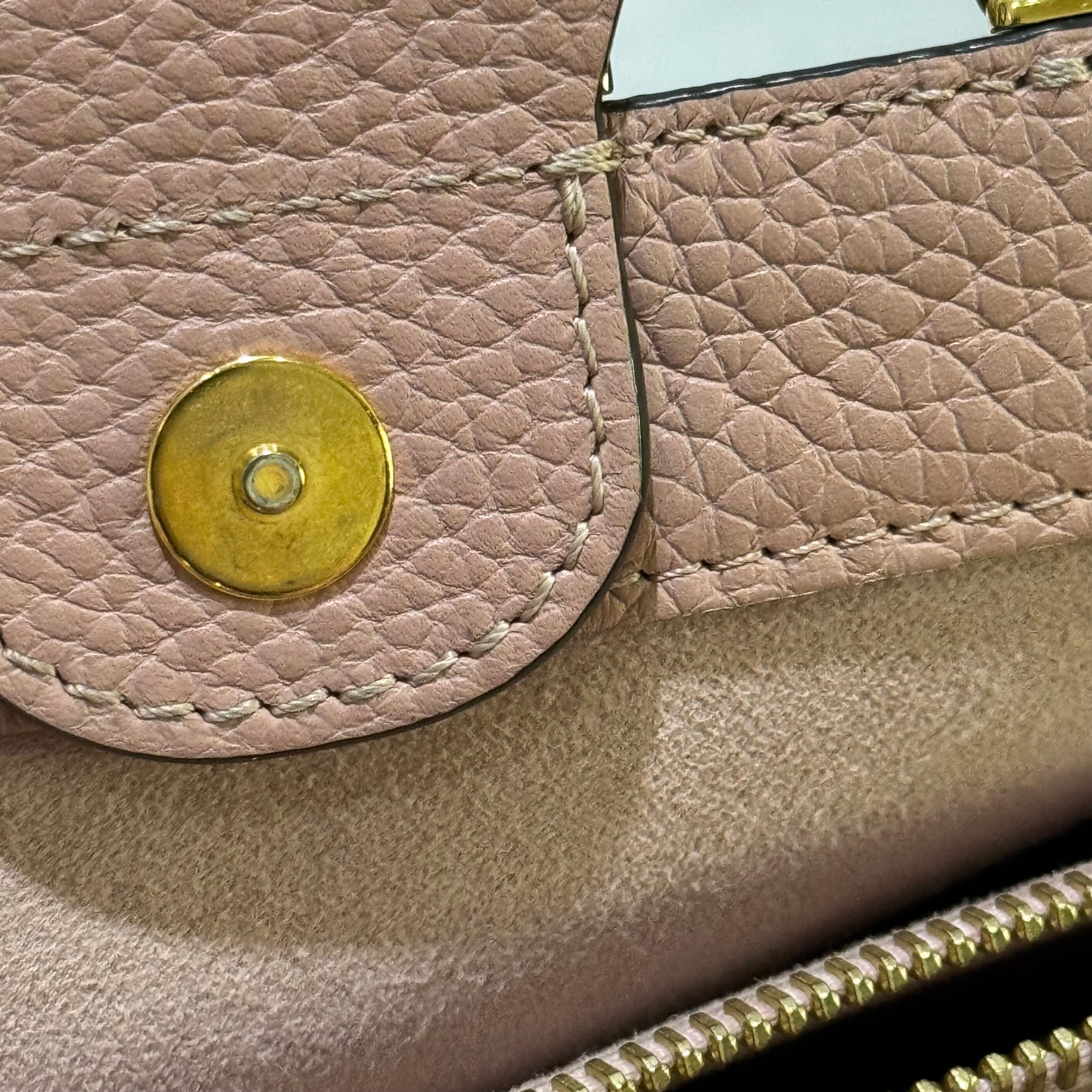 LOUIS VUITTON BRITTANY MUGUET PINK LEATHER WITH DAMIER EBENE COMBINATION