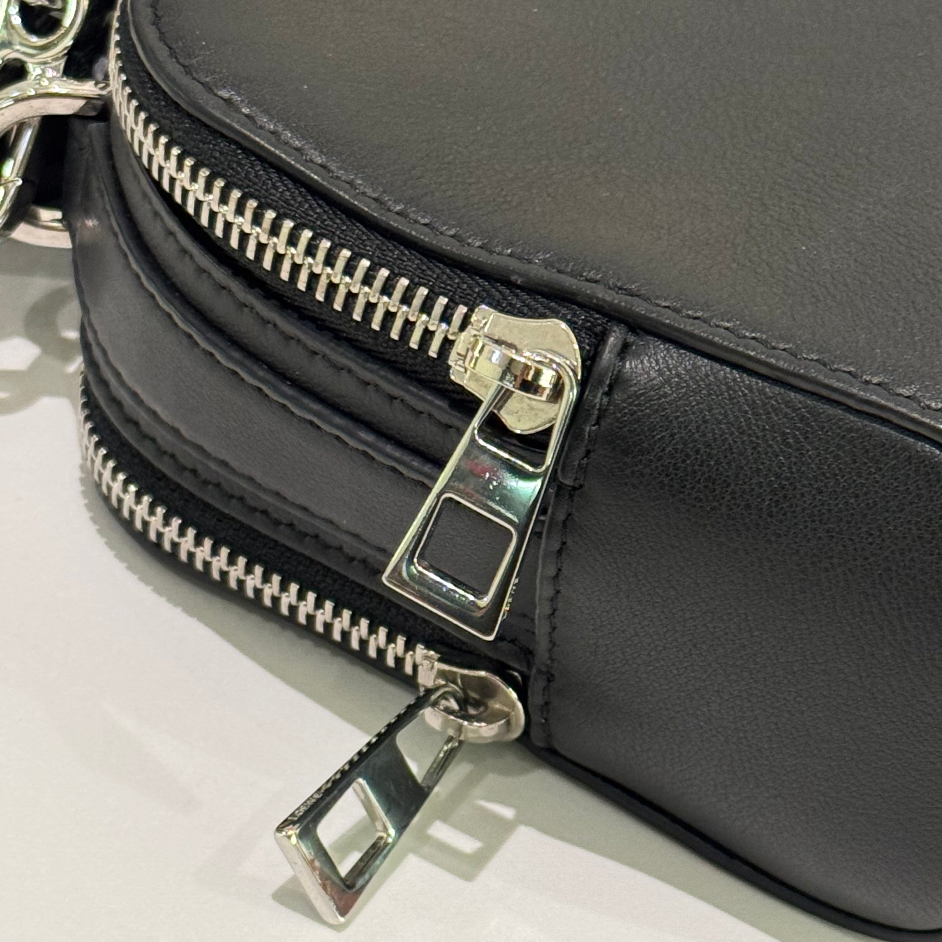 LOEWE BLACK EMBOSSED CAMERA BAG