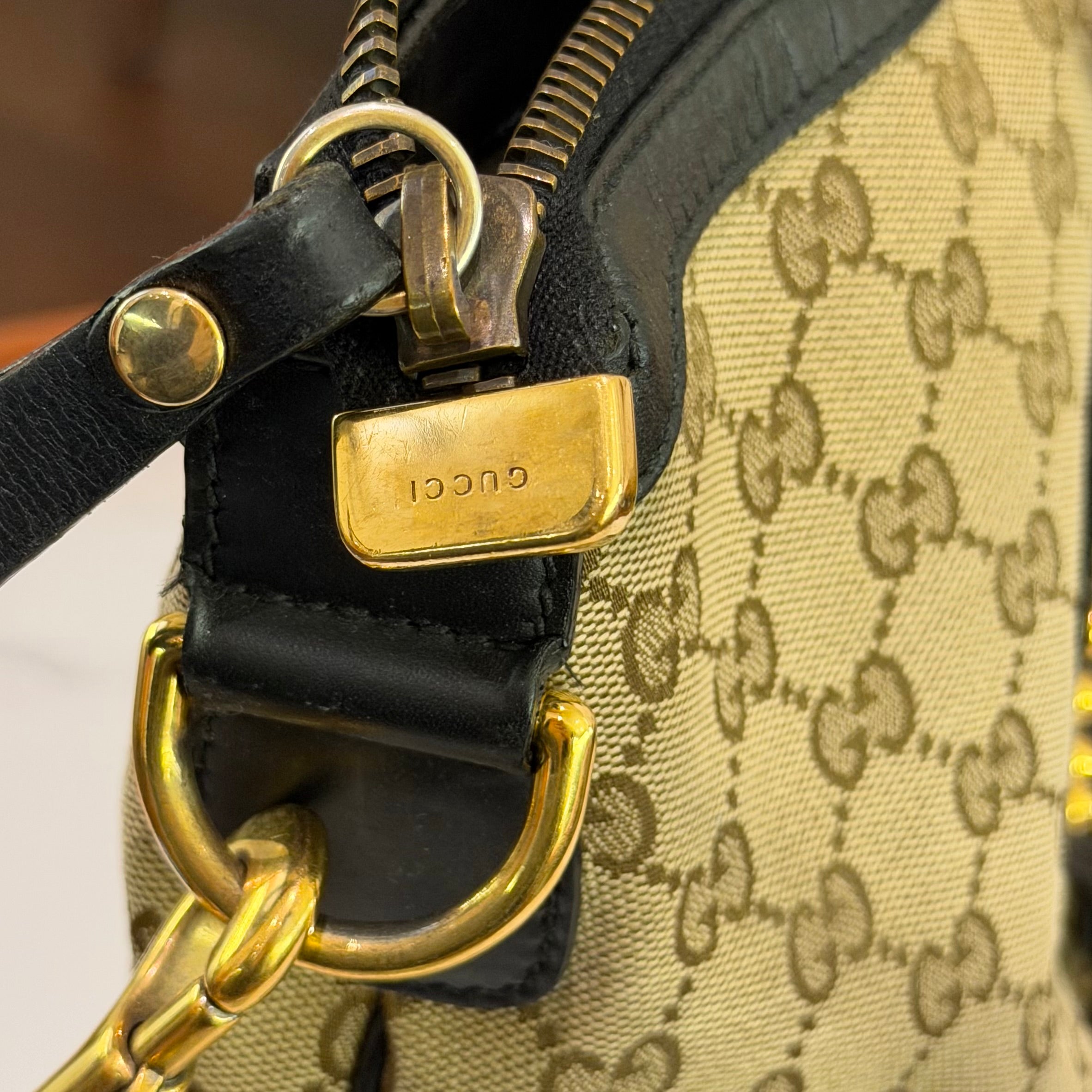GUCCI VINTAGE STUDDED TOTE BAG
